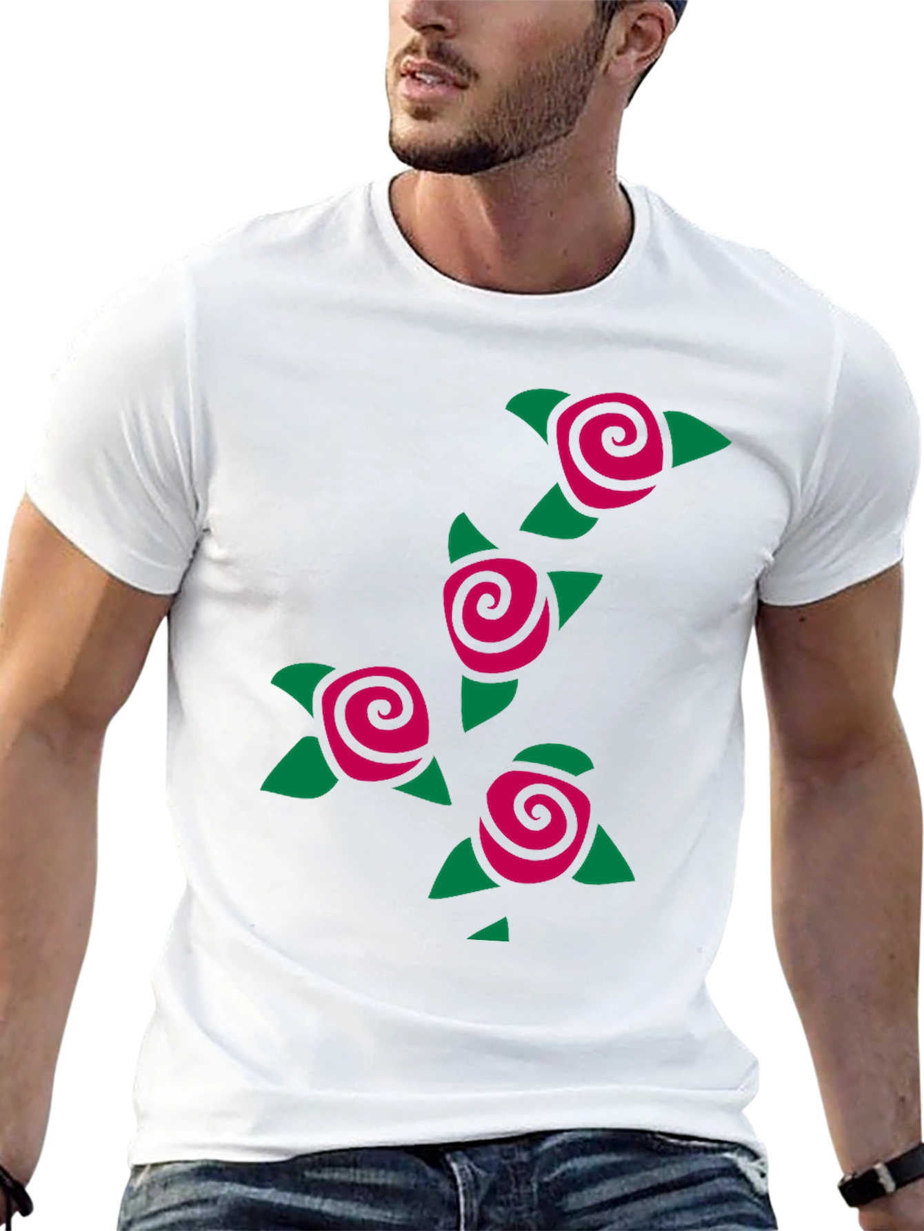 Rose Graphic Tee - Black