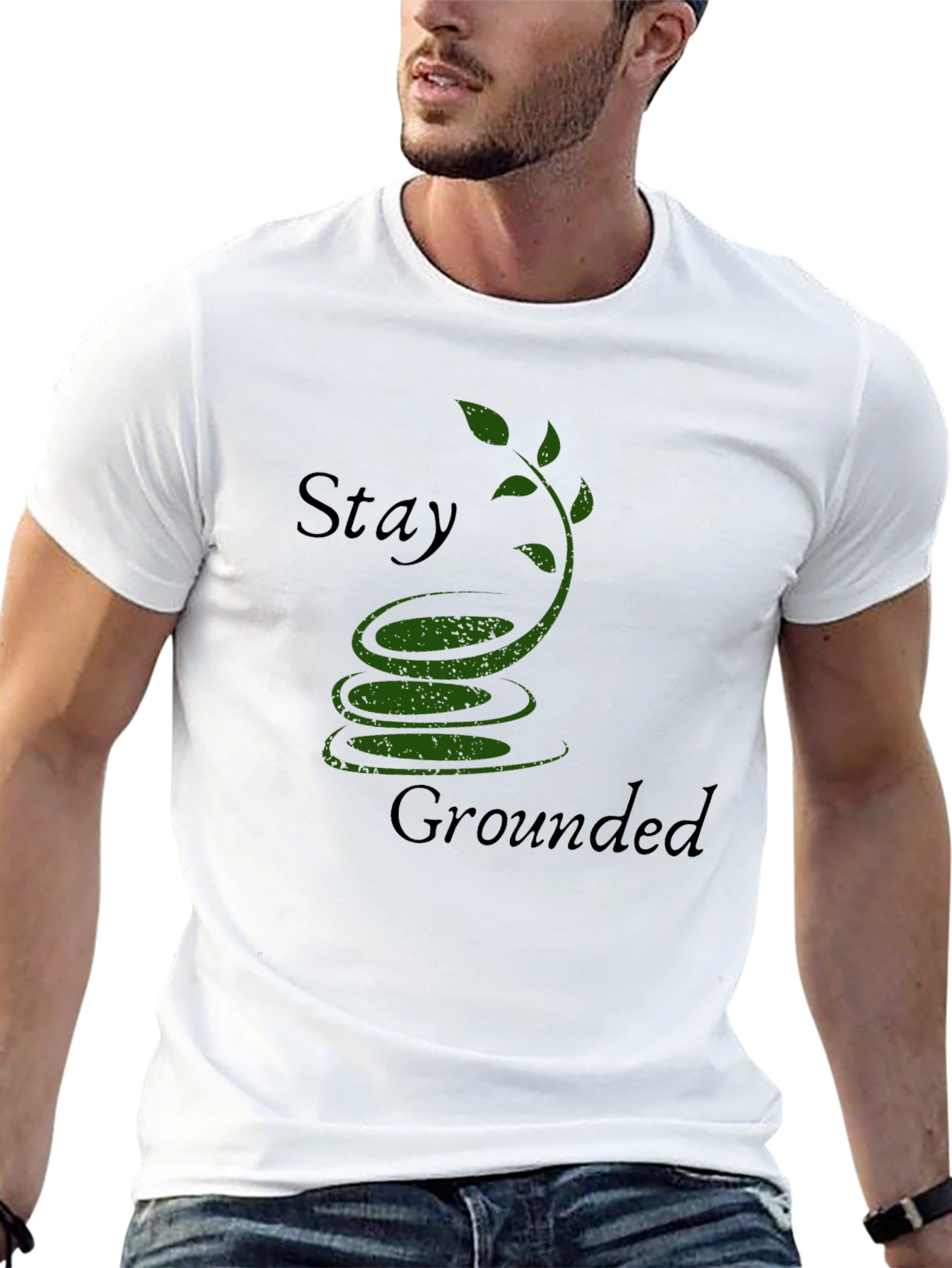 Stay Grounded Graphic Tee - Mens Black T-Shirt