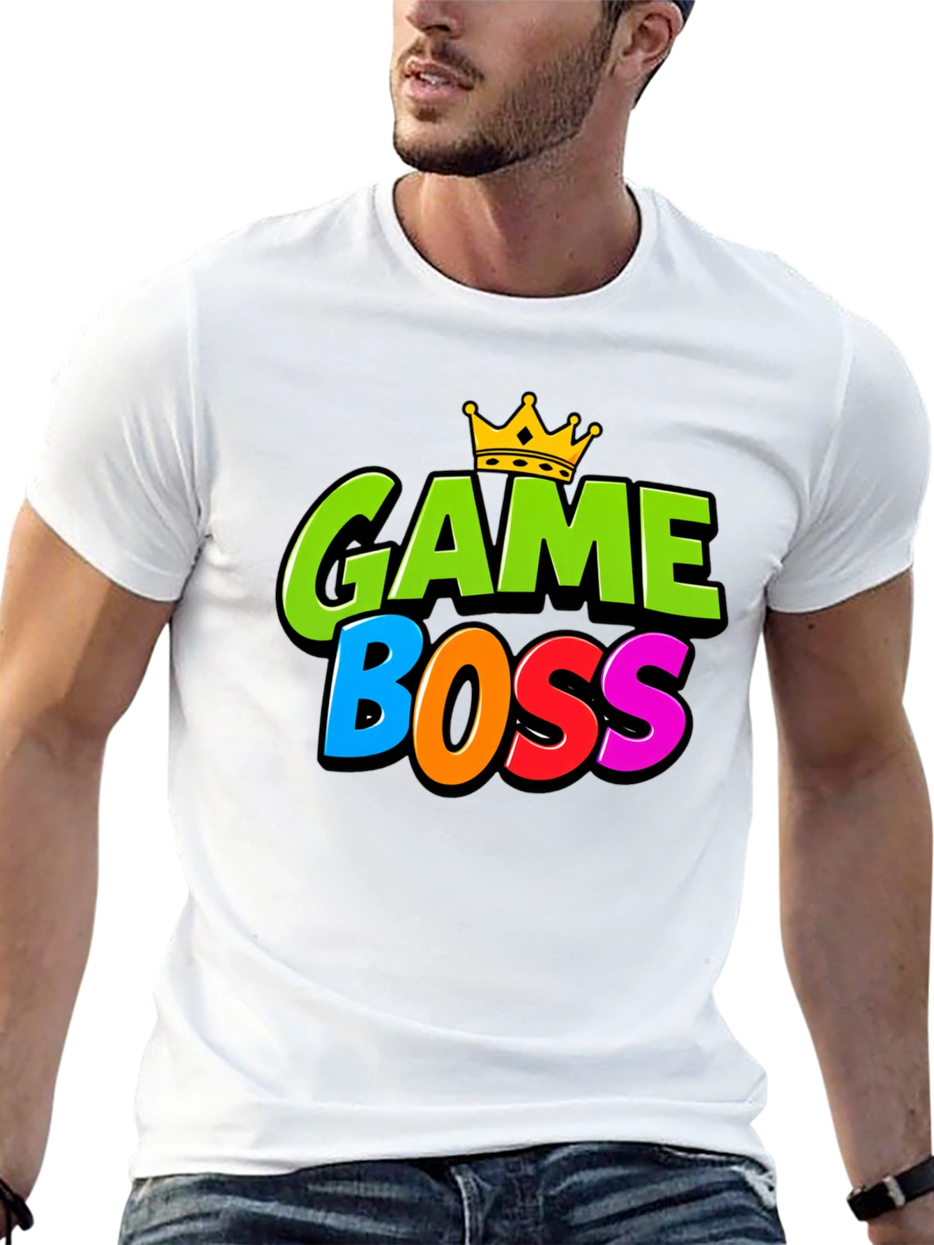 Game Boss T-Shirt - Gamer Tee with Crown Design