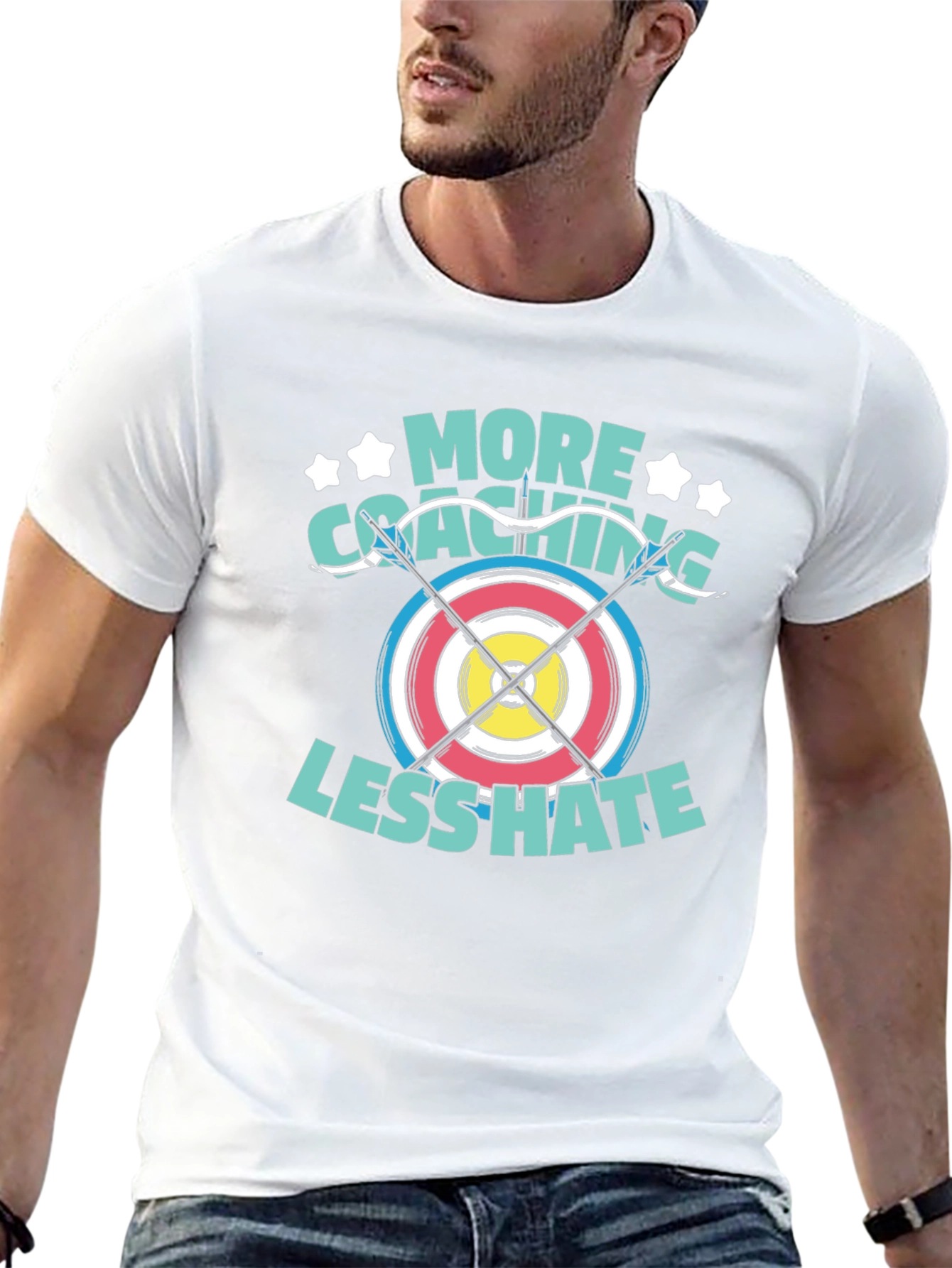 Archery Coaching T-Shirt - More Coaching Less Hate