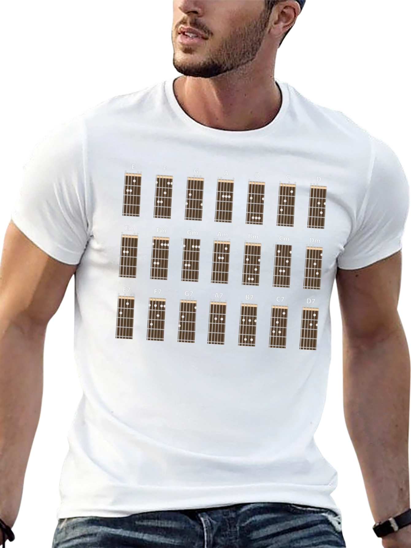 Guitar Chord Chart T-Shirt - Musicians Guide Tee