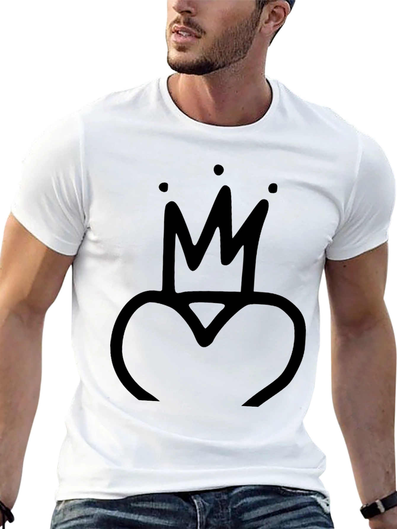 King Heart Graphic Tee - Black T-Shirt