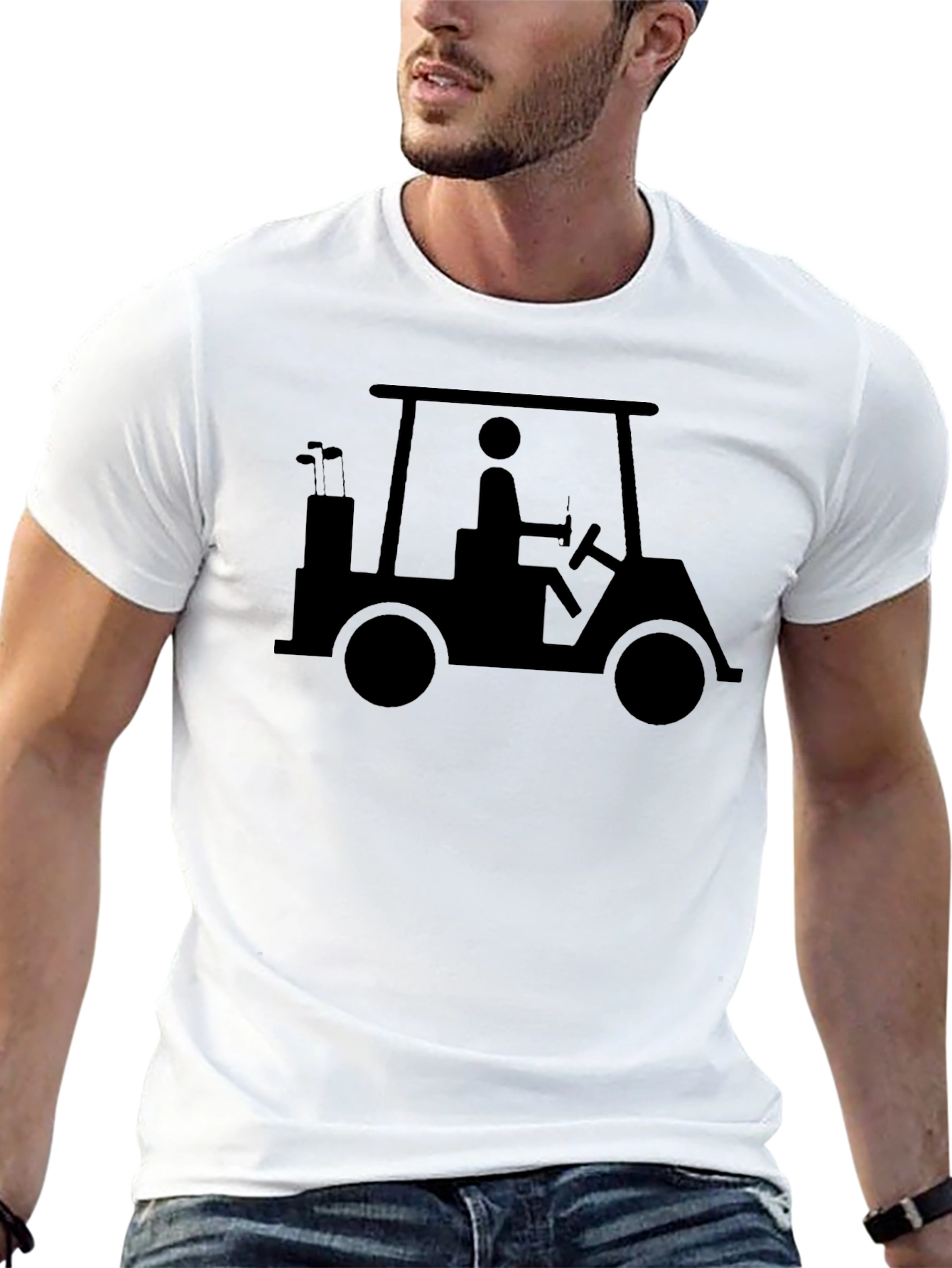 Golf Cart Graphic Tee - Stylish & Comfortable