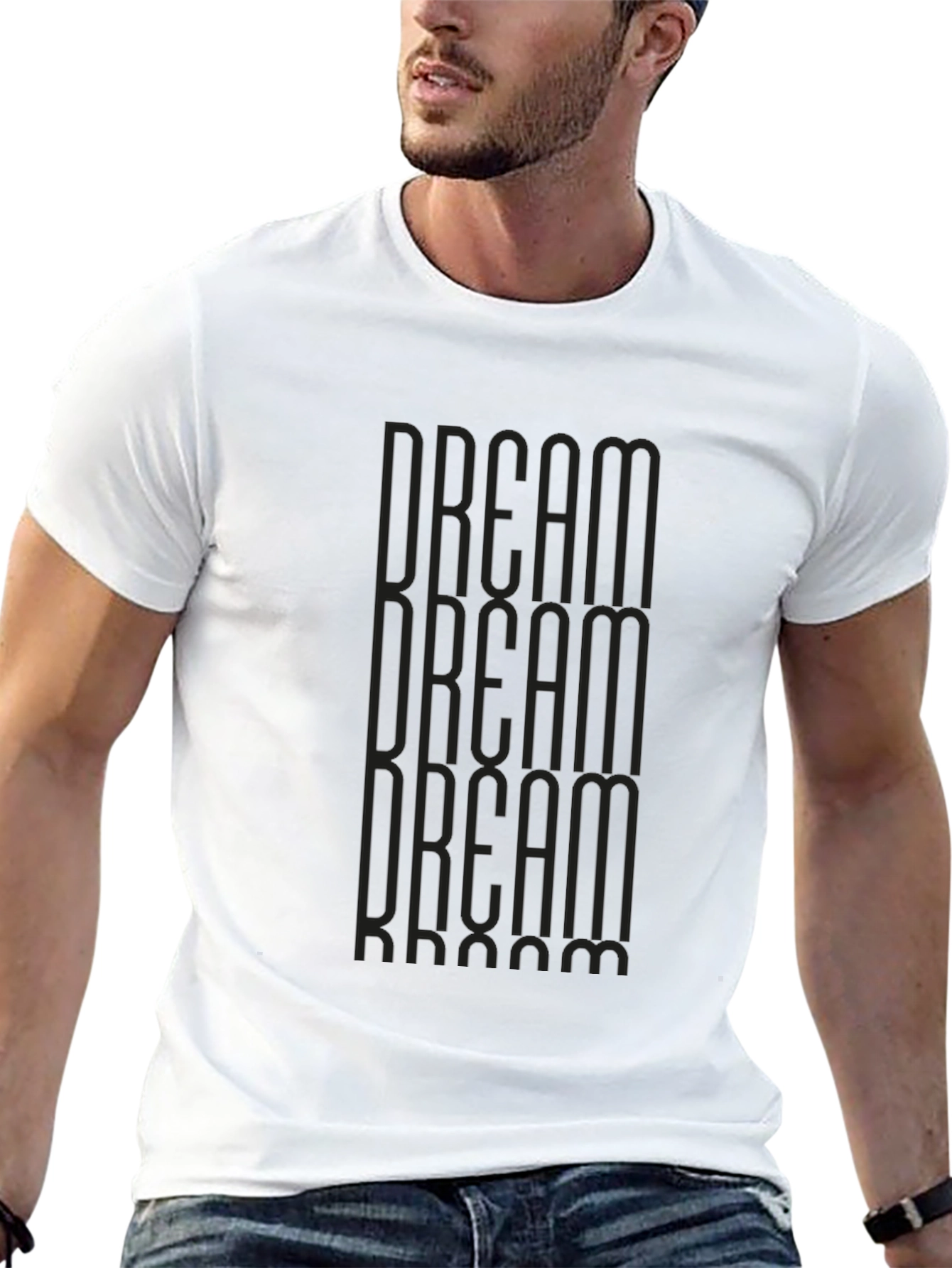Dream Printed Black T-Shirt