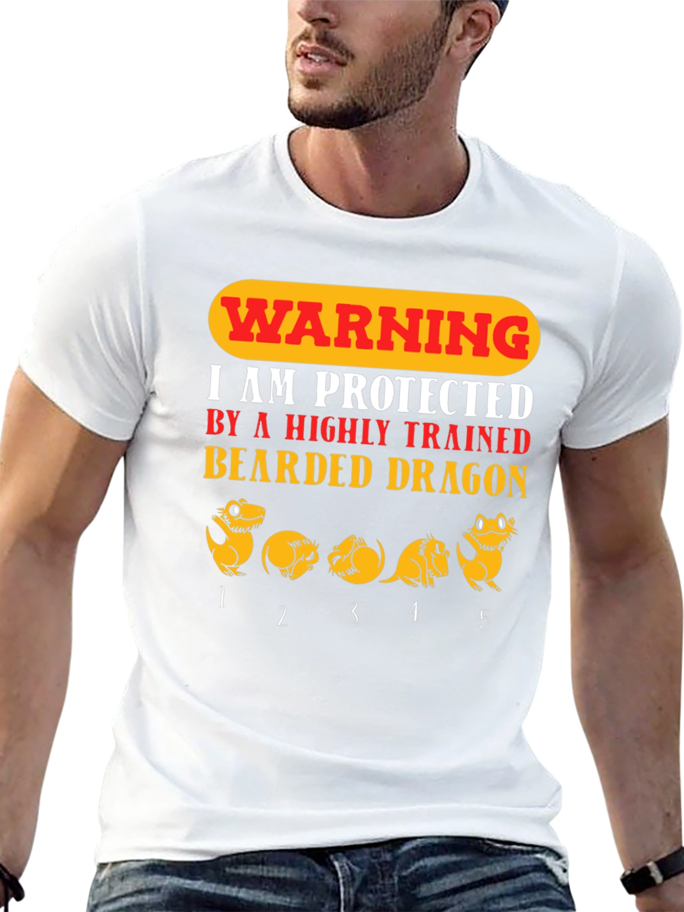 Warning Bearded Dragon Protective T-Shirt
