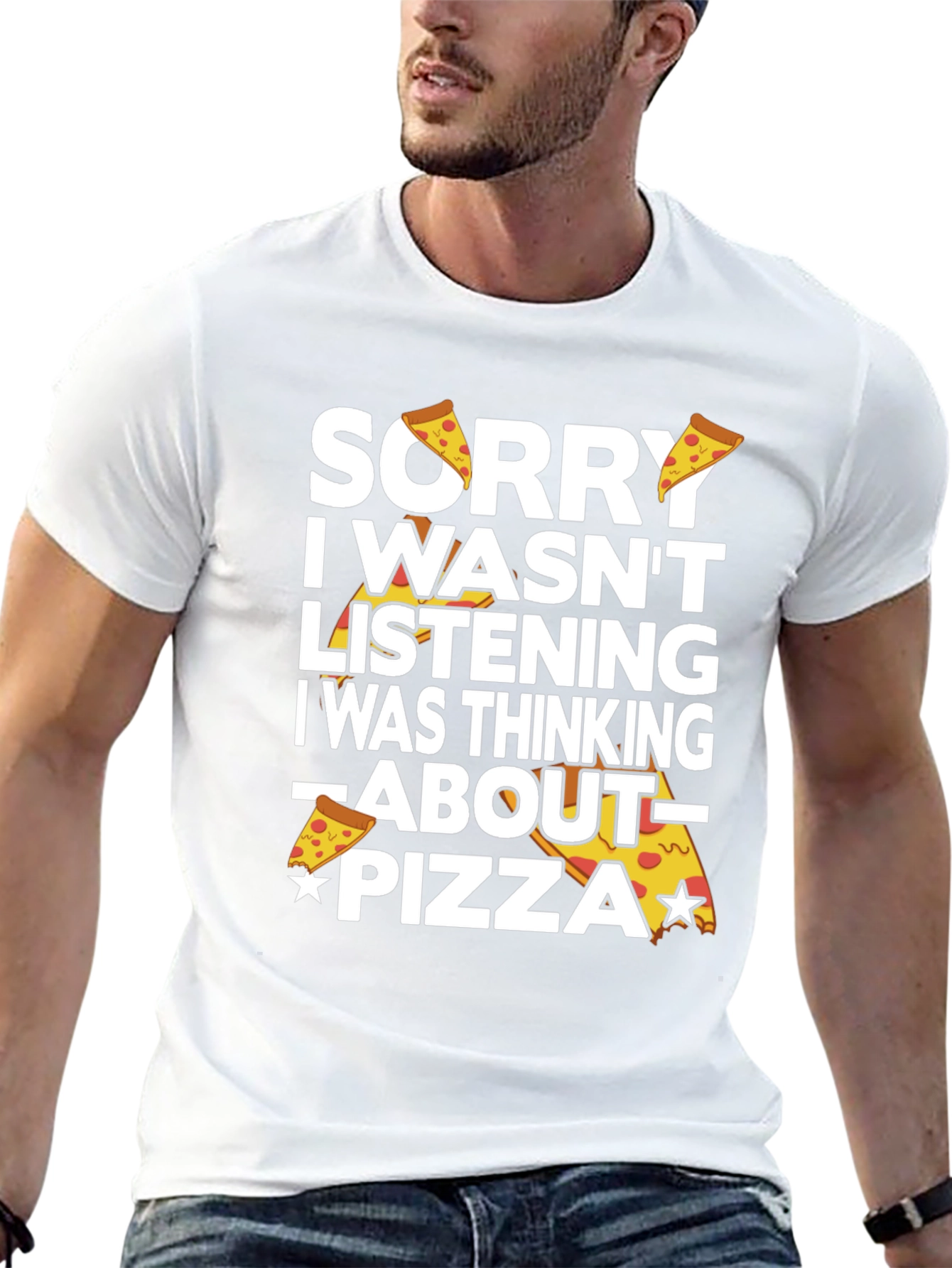 Sorry Pizza Funny Graphic T-Shirt