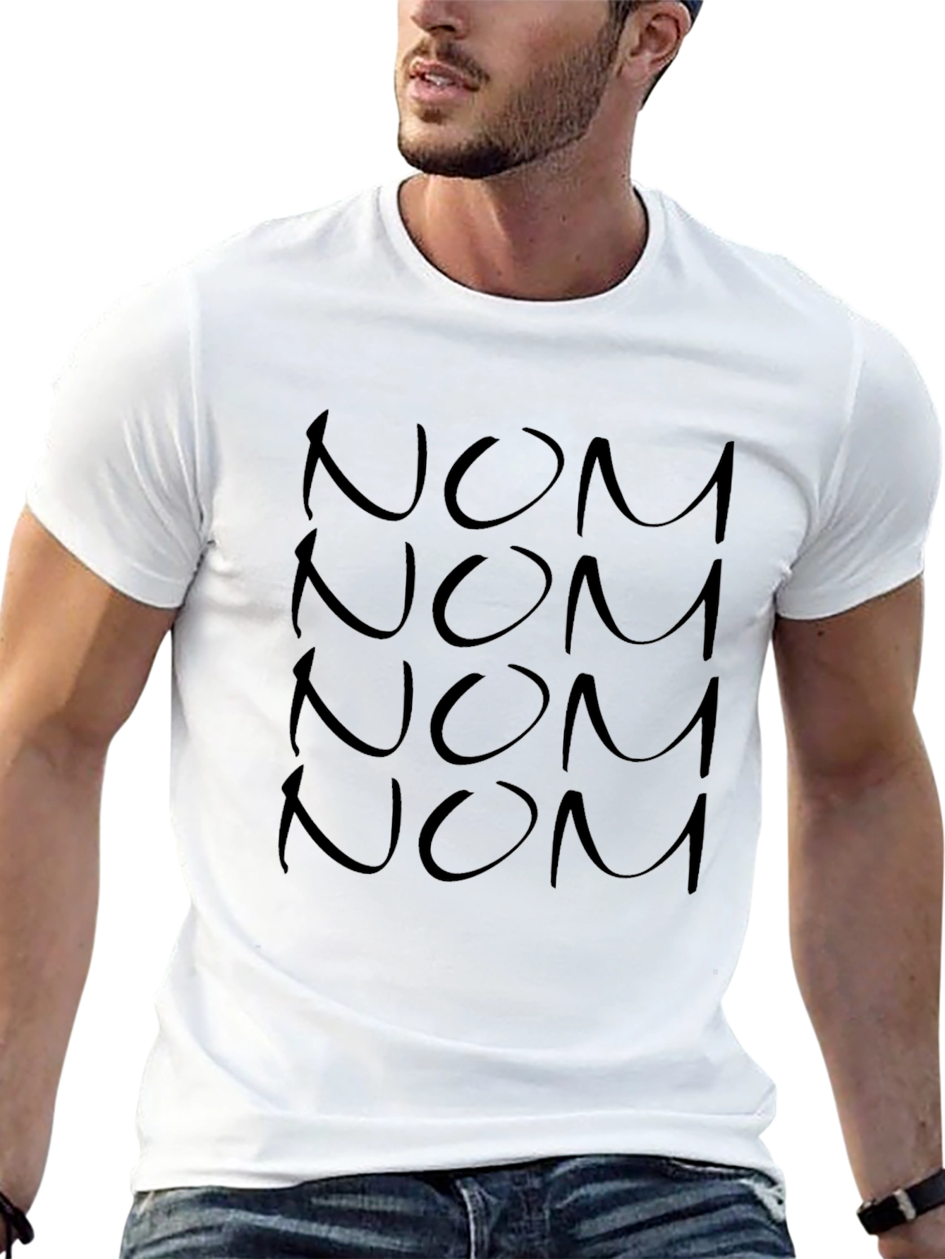 Nom Patterned Graphic Tee - Soft Cotton Blend