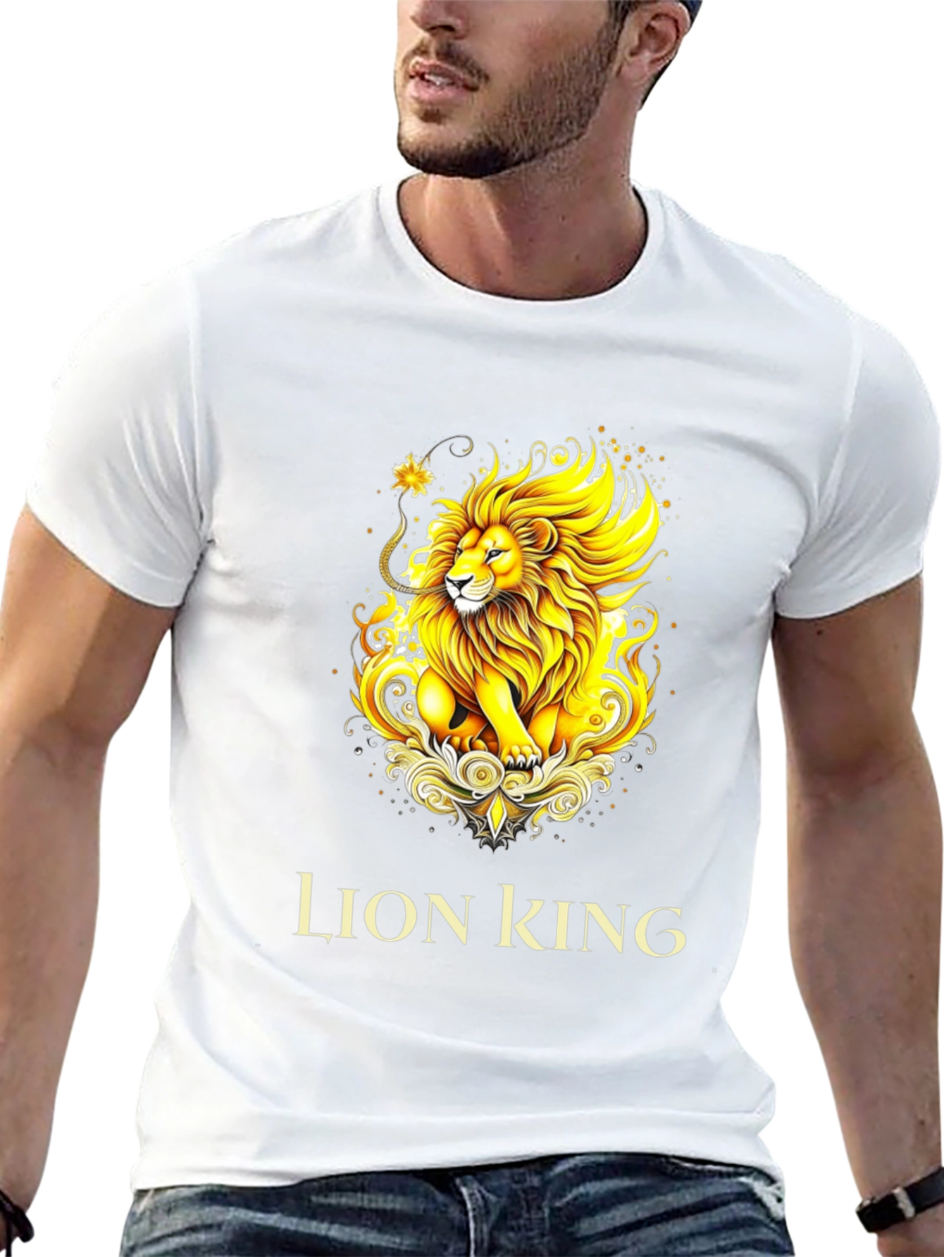 Lion King Graphic Tee - Black Cotton T-Shirt