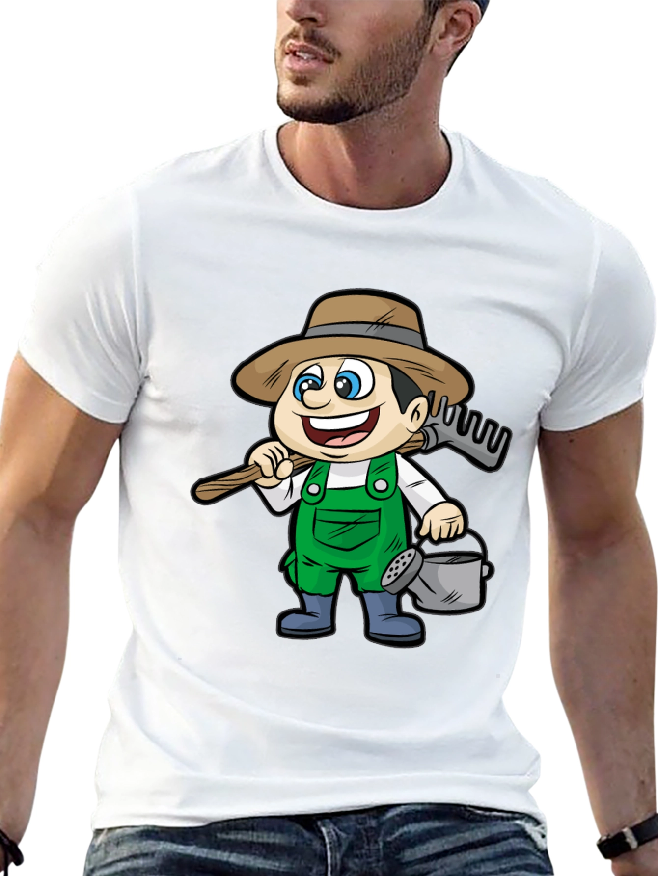 Cartoon Farmer T-Shirt - Fun Graphic Tee