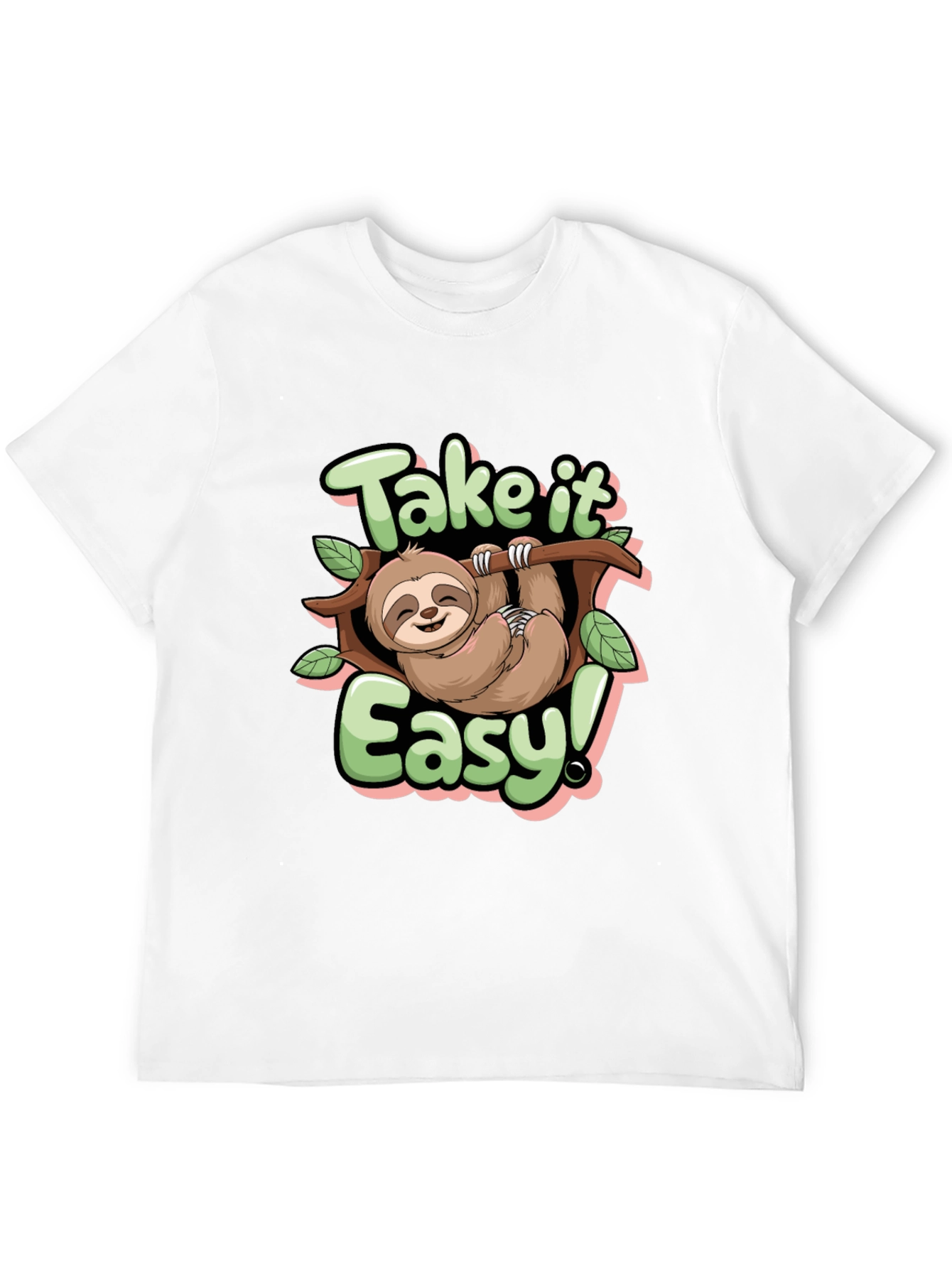 Take it Easy Sloth Graphic Tee - Relaxed Fit