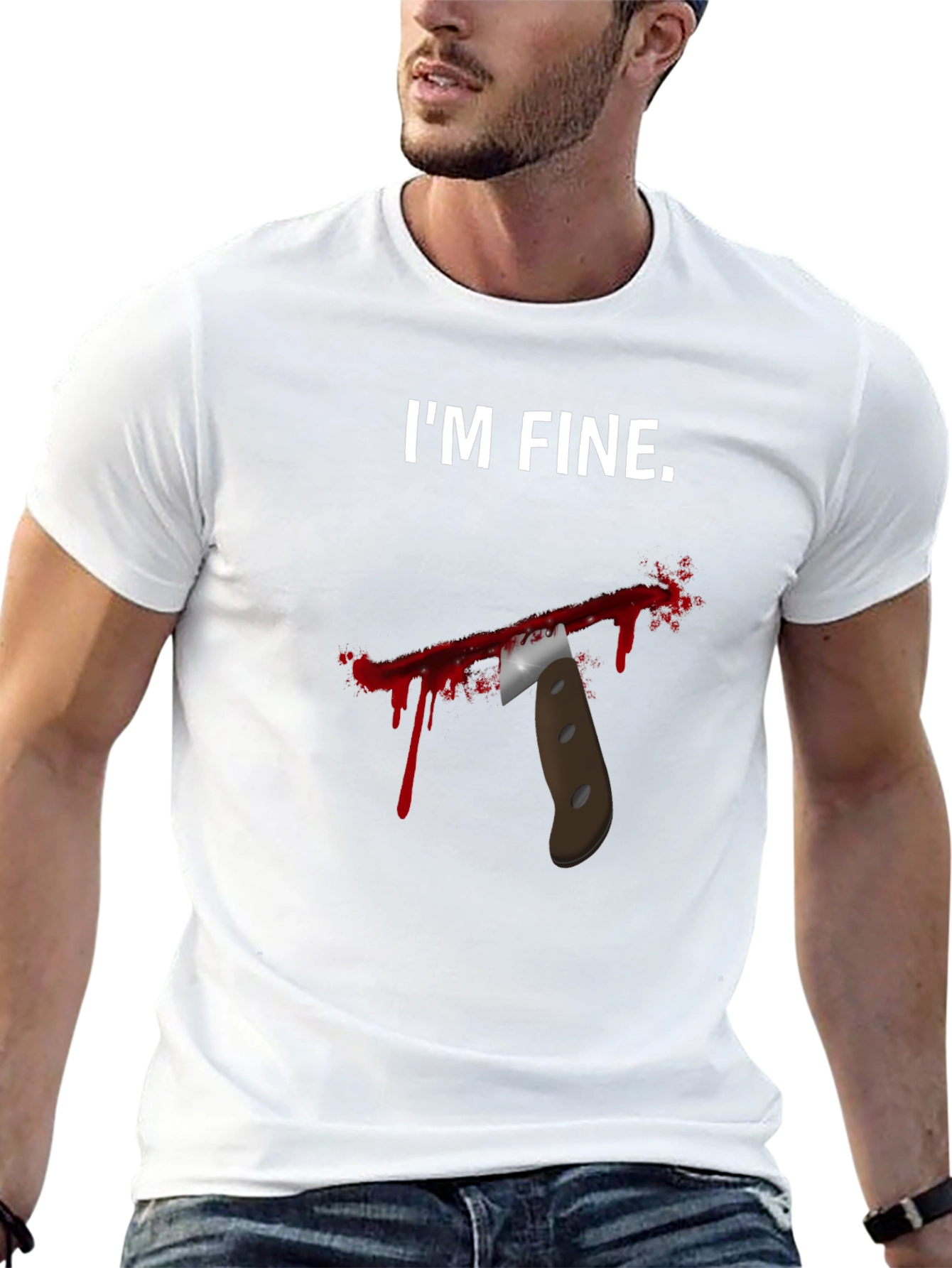 Im Fine Funny Graphic T-Shirt - Black