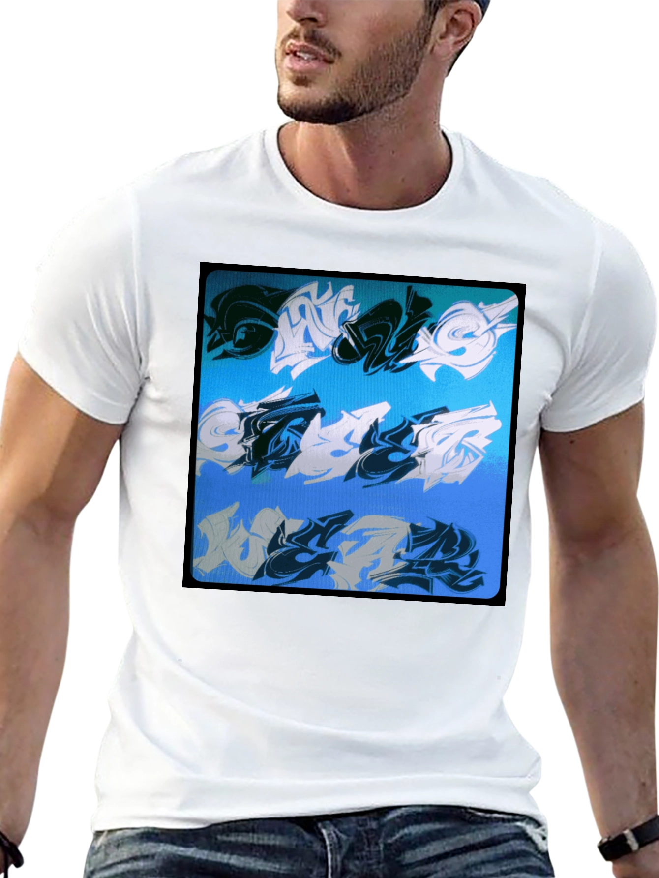 Abstract Graffiti Art Black Tee