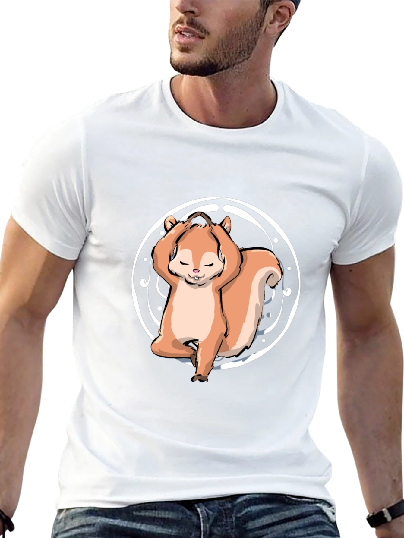 Yoga Squirrel Tee - Zen and Funny