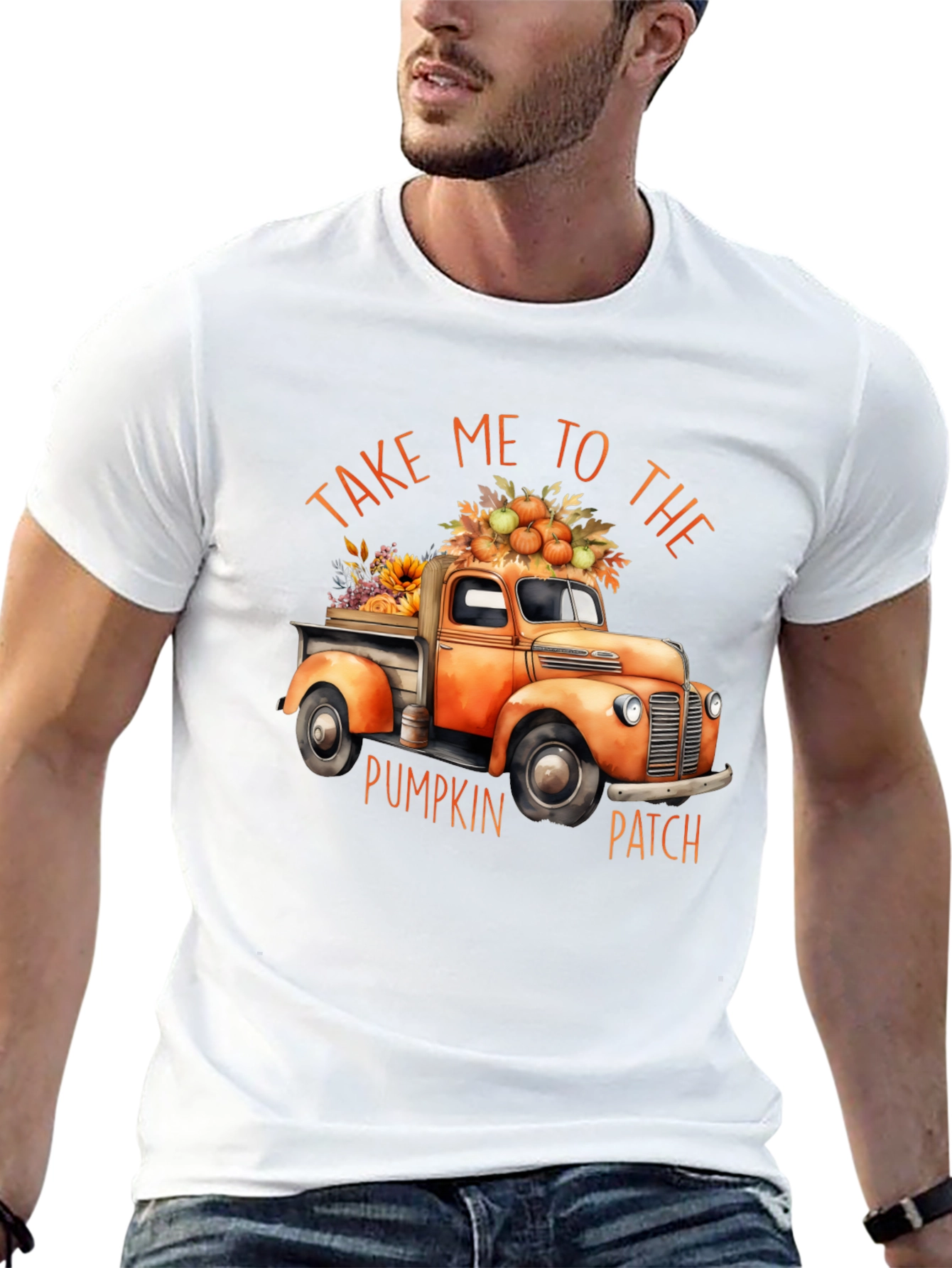 Fall Pumpkin Patch Truck Graphic Tee