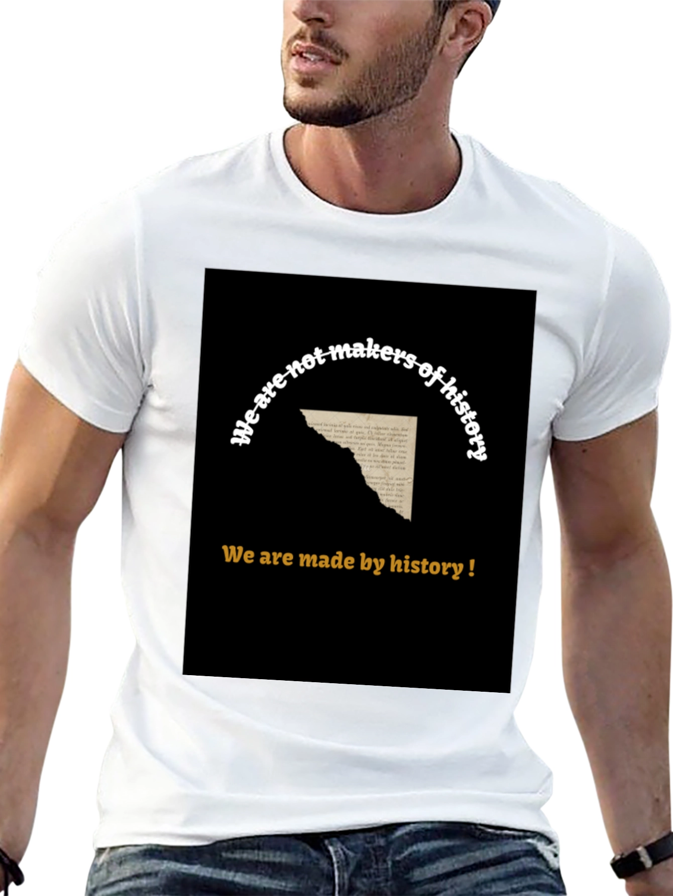 History T-Shirt - Mens Black Graphic Tee