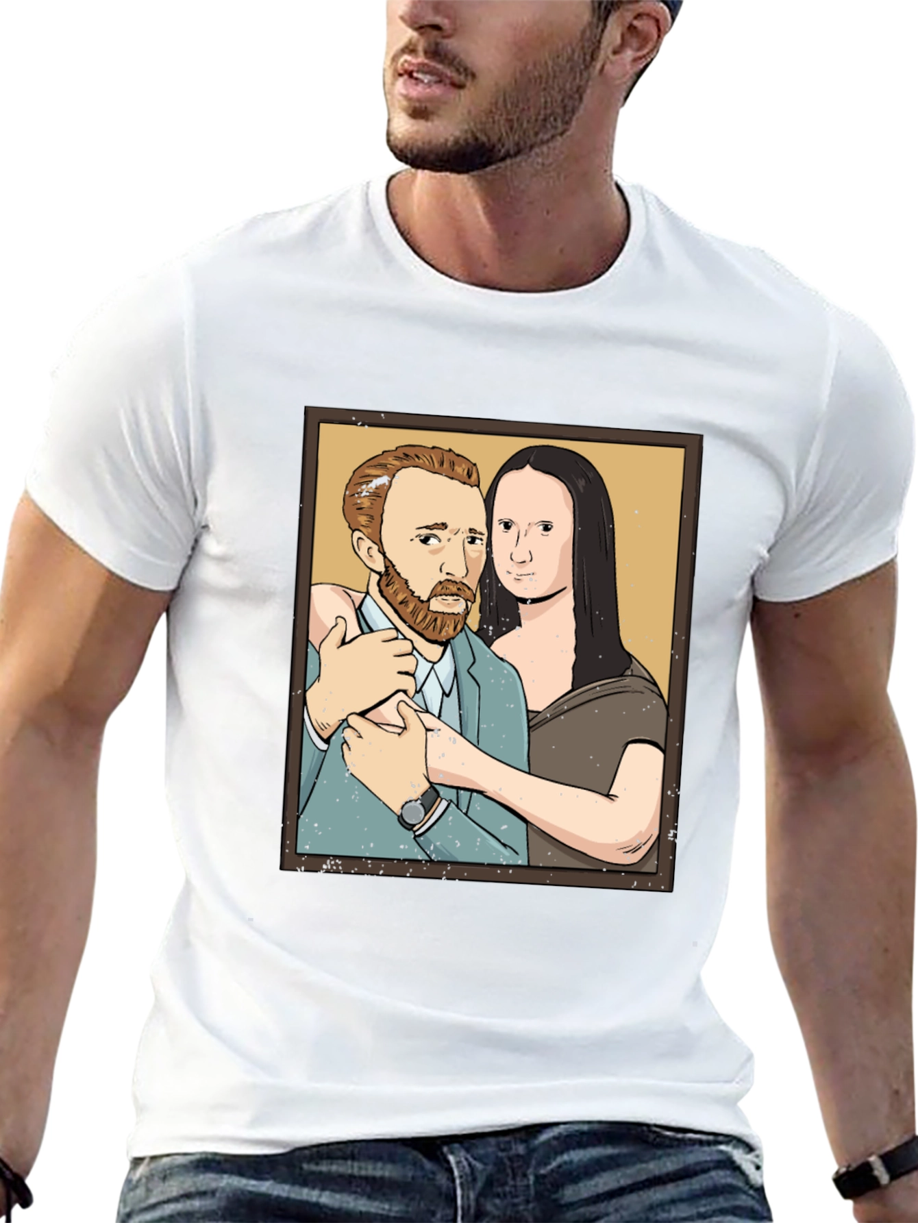 Van Gogh and Mona Lisa Graphic Tee