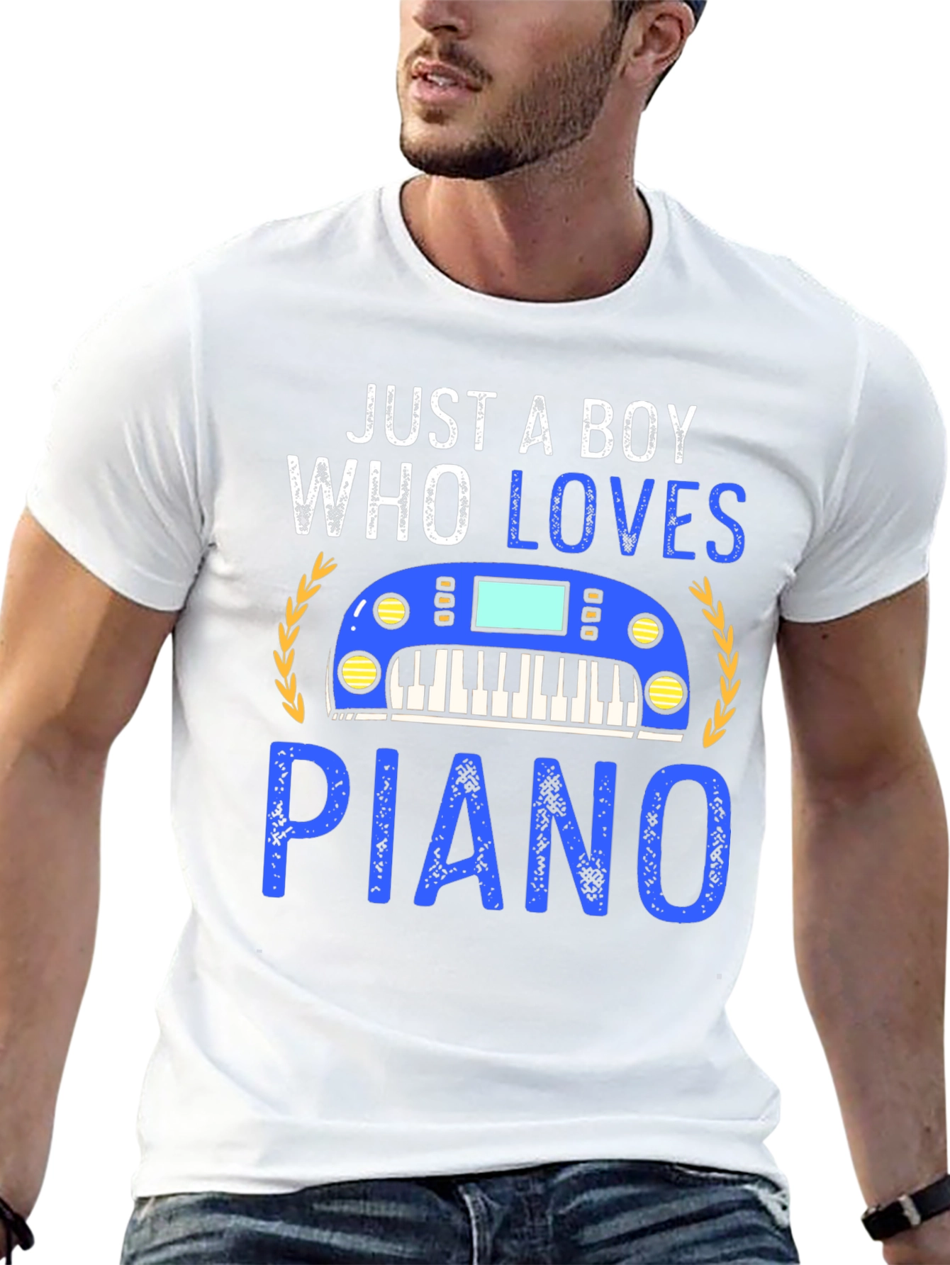 Just A Boy Who Loves Piano T-Shirt