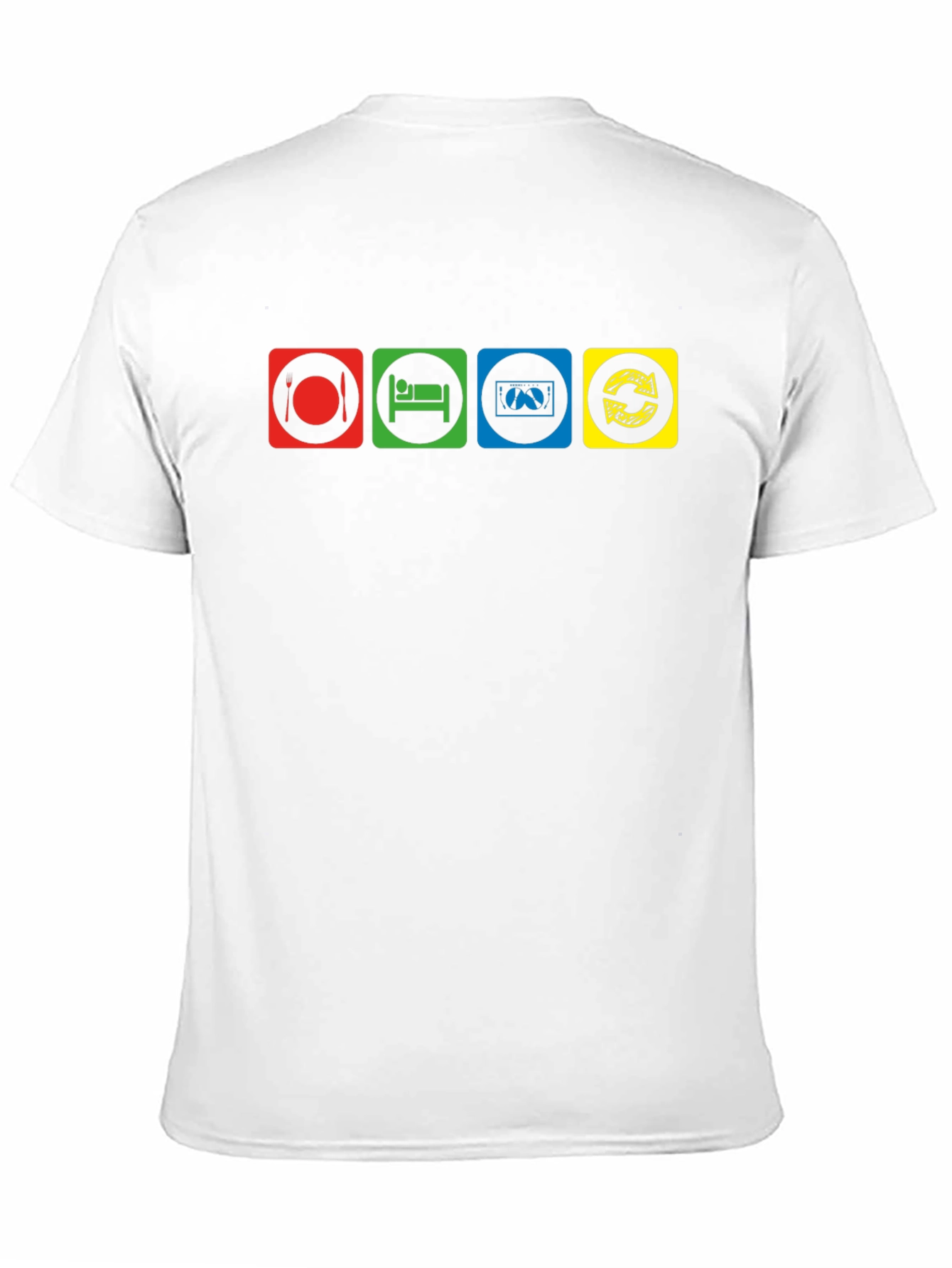 Eat Sleep Code Repeat Black Graphic T-Shirt