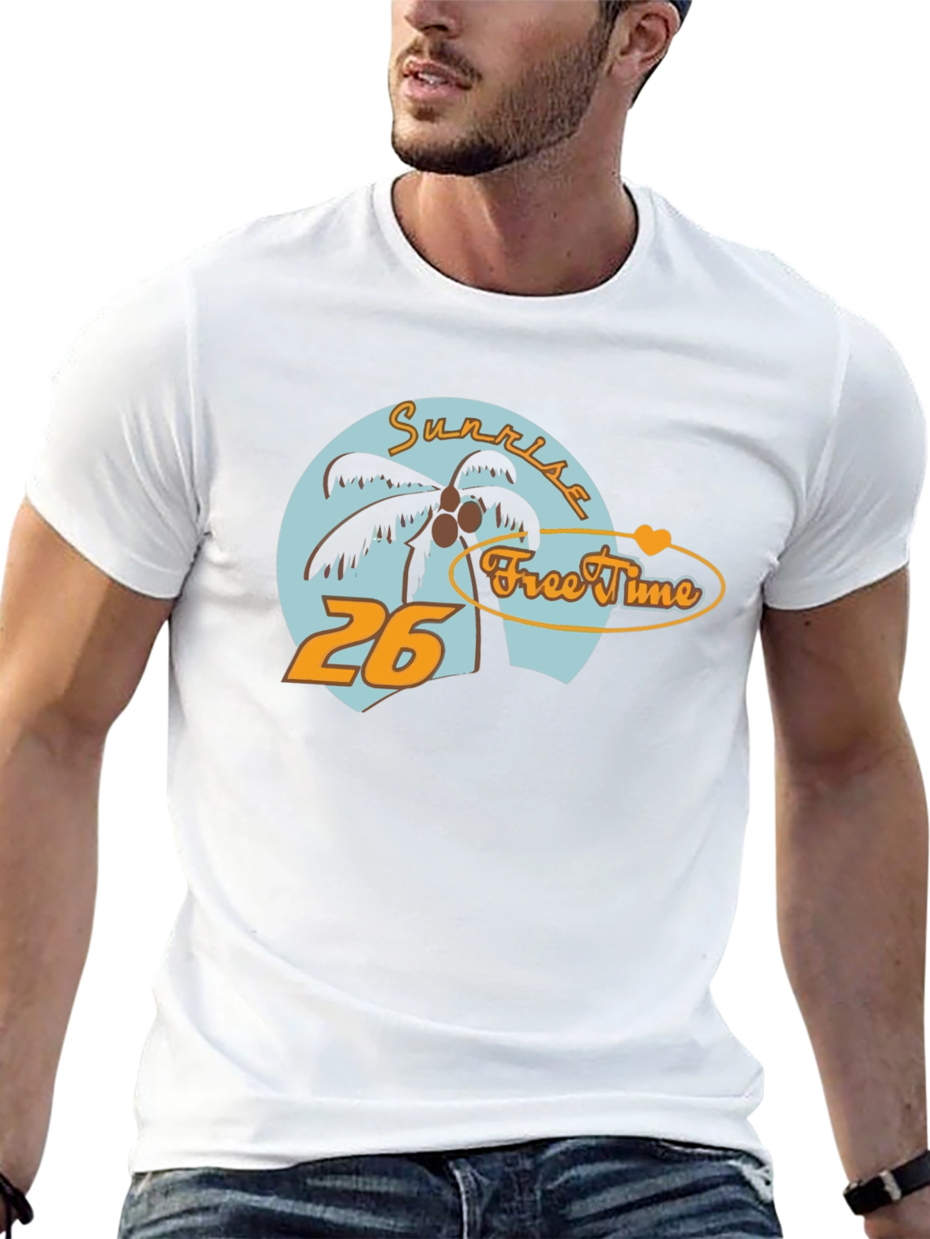 Sunrise Free Time Graphic Tee - Tropical Vibe T-Shirt