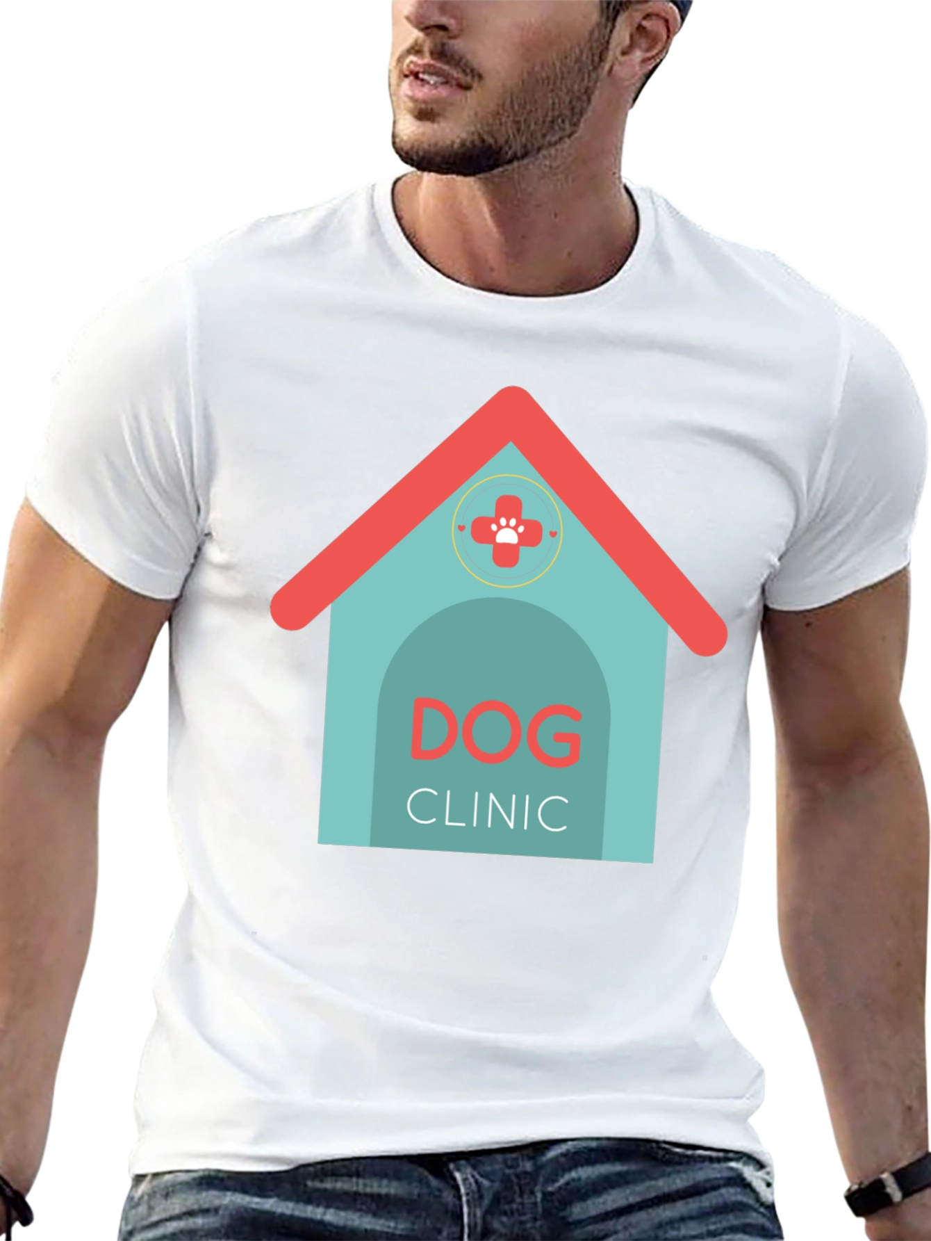 Dog Clinic Graphic T-Shirt - Modern Style