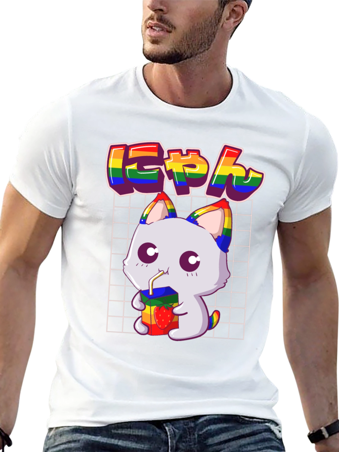 Kawaii Cat Pride T-Shirt - Unisex