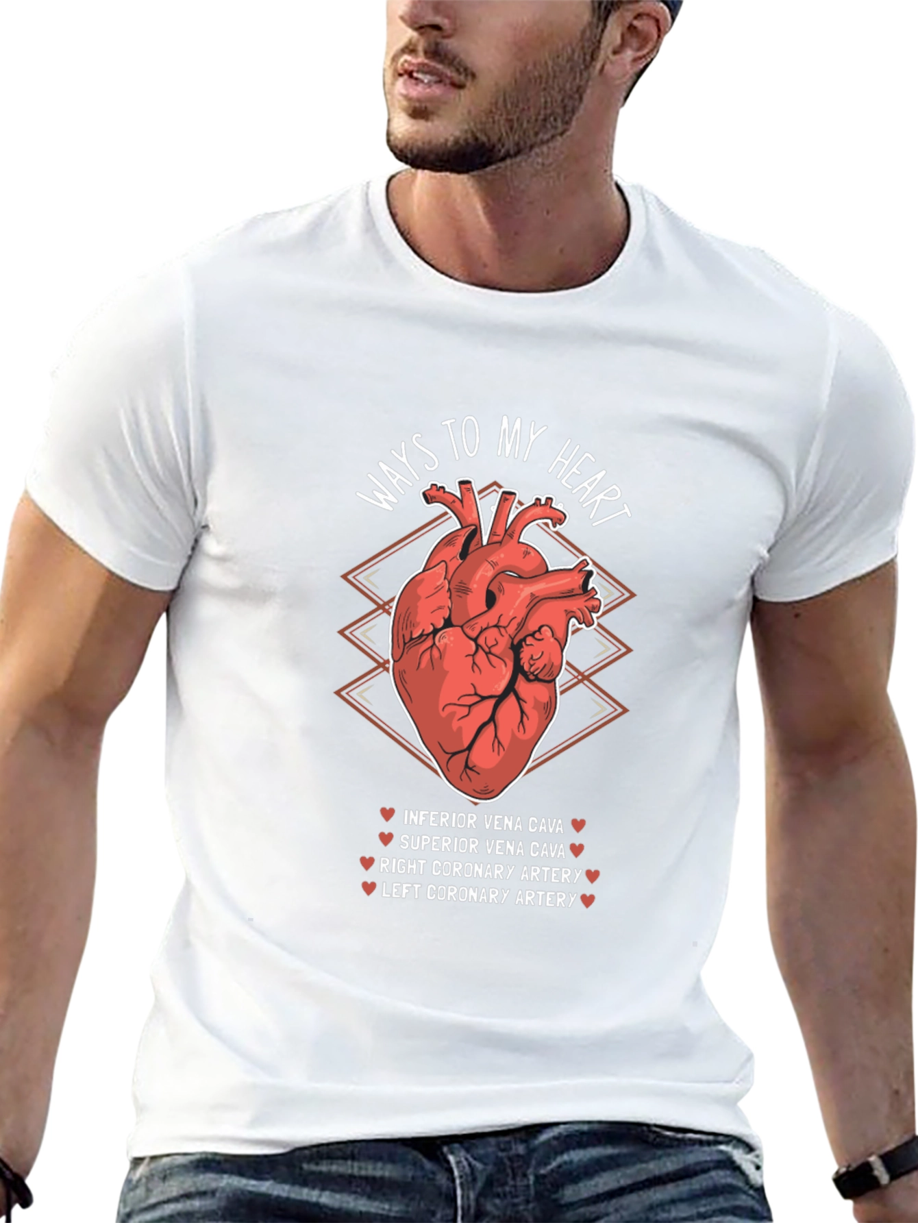 Ways to My Heart Anatomy T-Shirt - Black