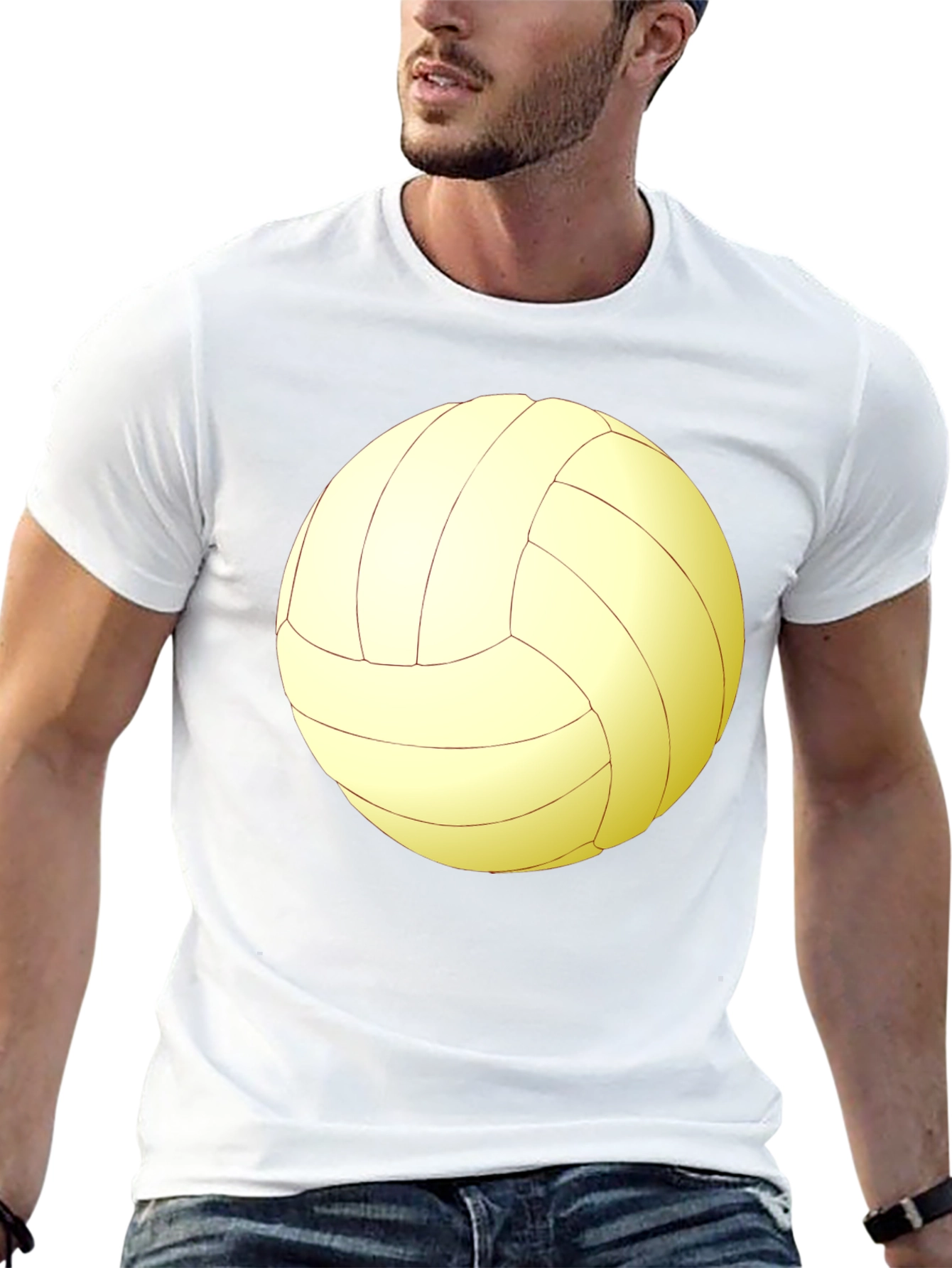 Volleyball Graphic Tee - Sporty Black T-Shirt