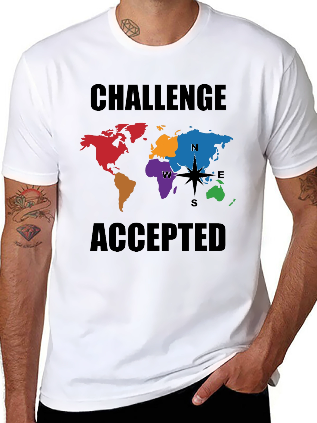 Challenge Accepted World Map T-Shirt