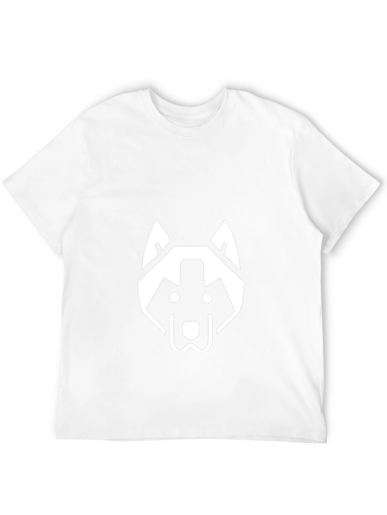 Geometric Dog Graphic T-Shirt - Black