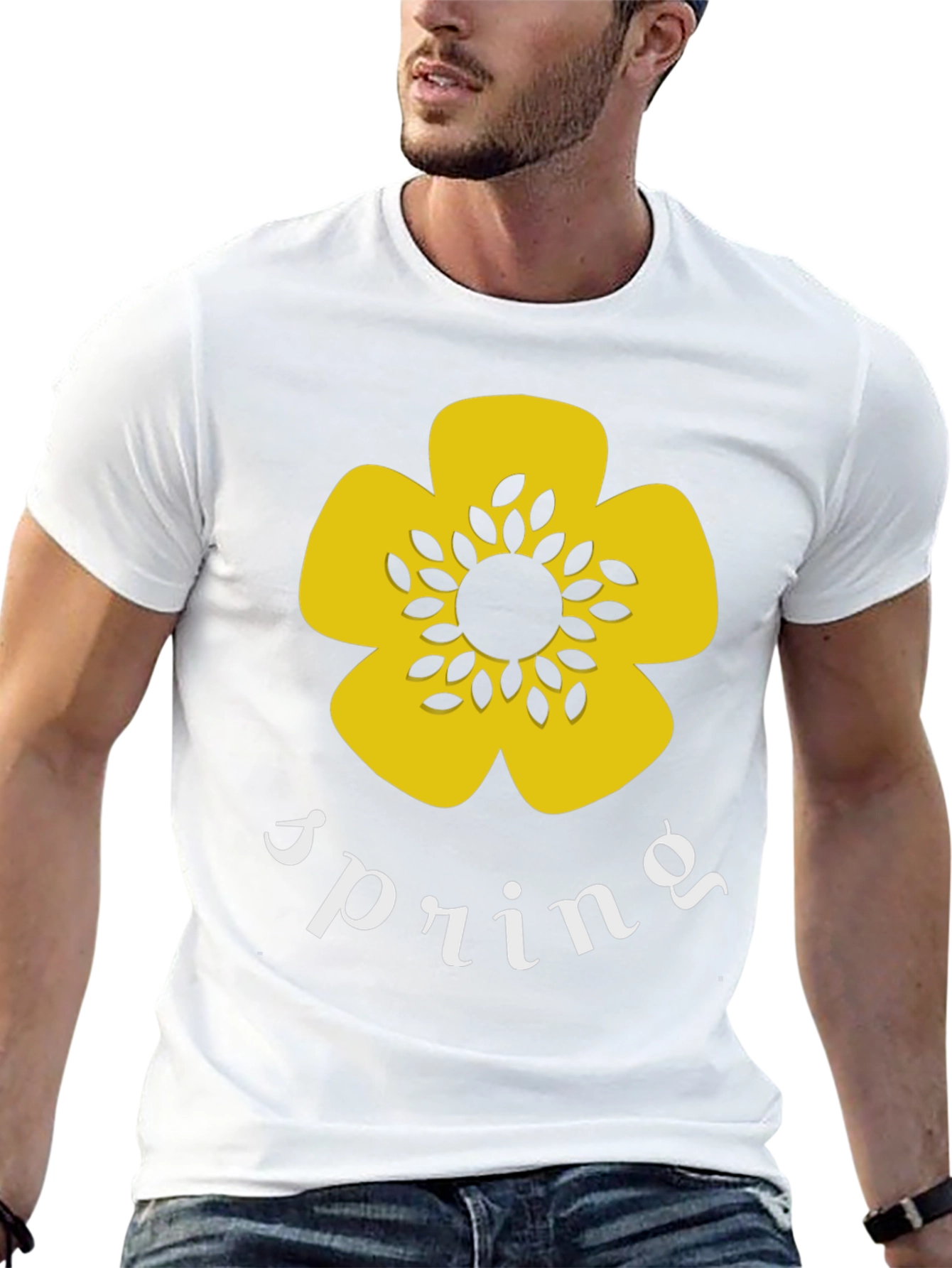 Spring Flower Graphic T-Shirt - Stylish Cotton Tee