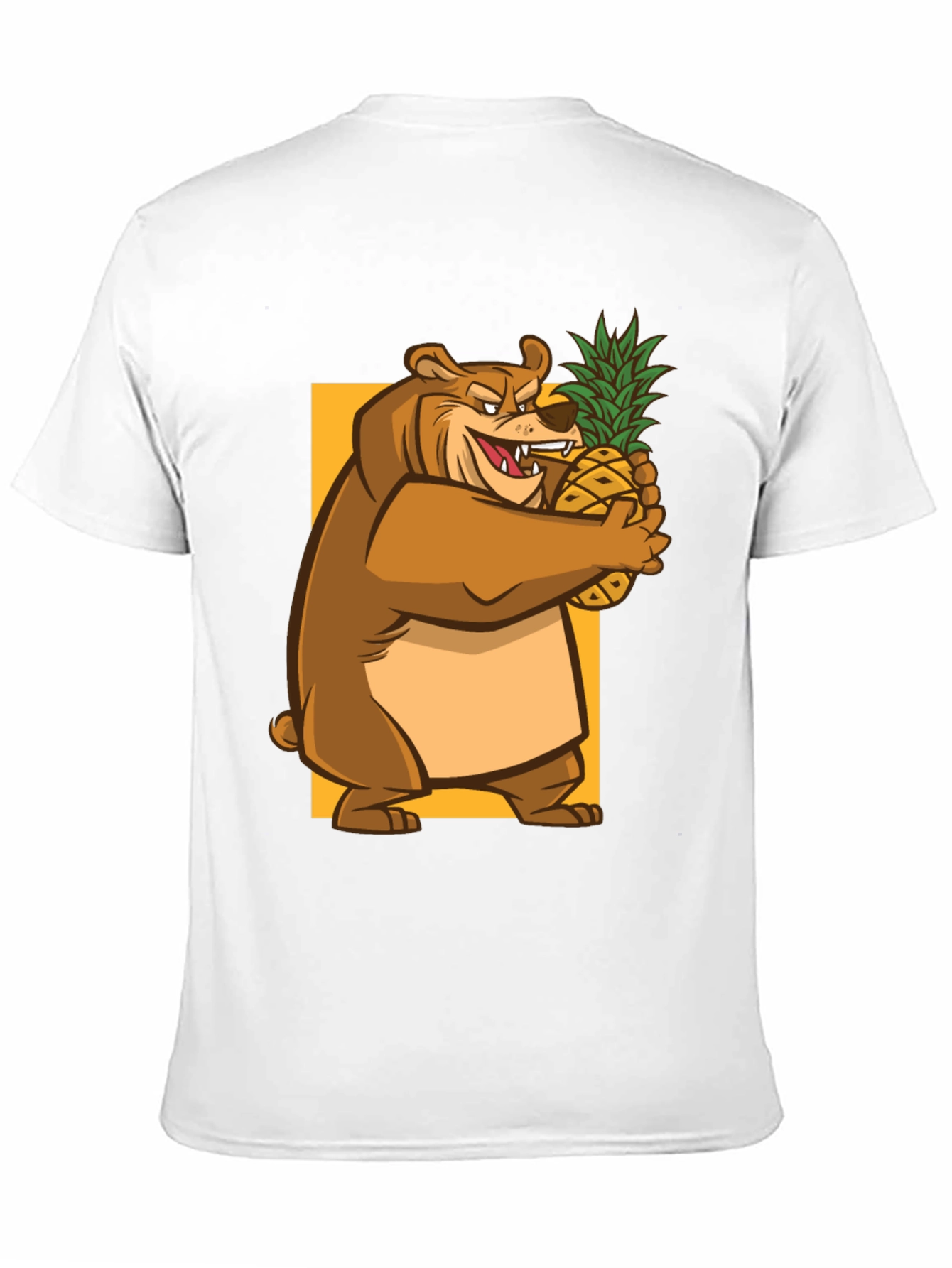 Bear Hugging Pineapple Graphic T-Shirt