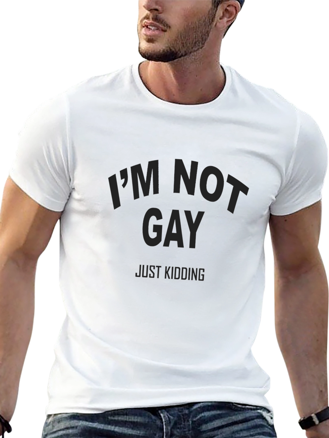 Funny Im Not Gay Black T-Shirt