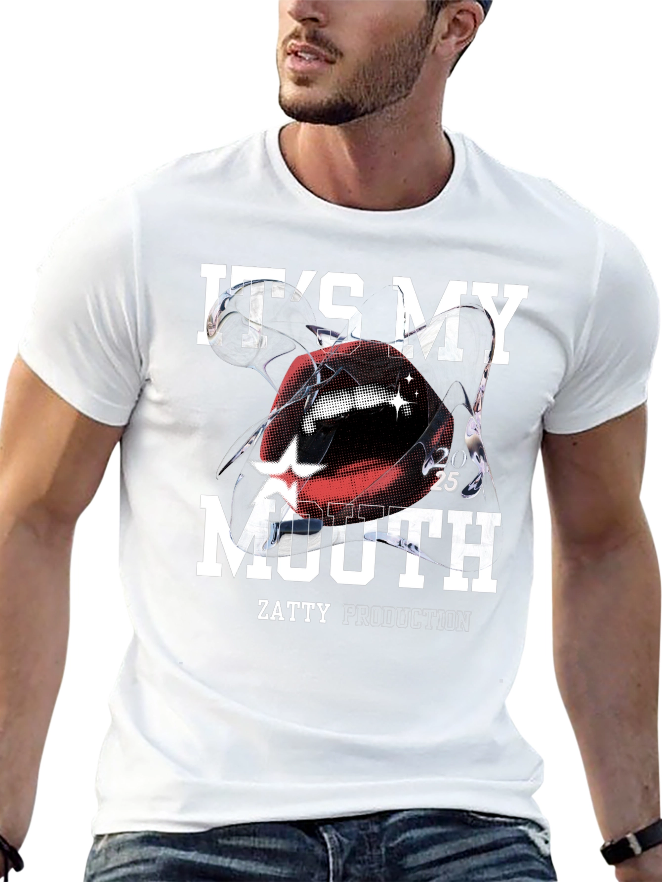 Its My Mouth Black Graphic Tee