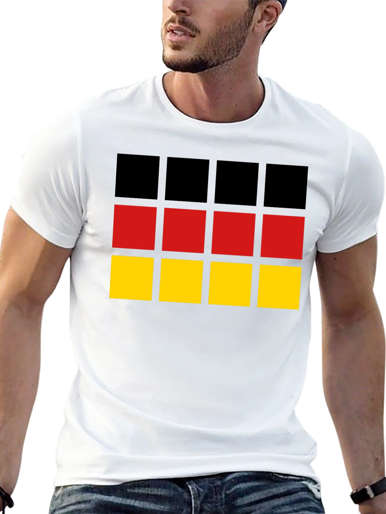 Germany Flag Graphic Tee - Black Cotton T-Shirt