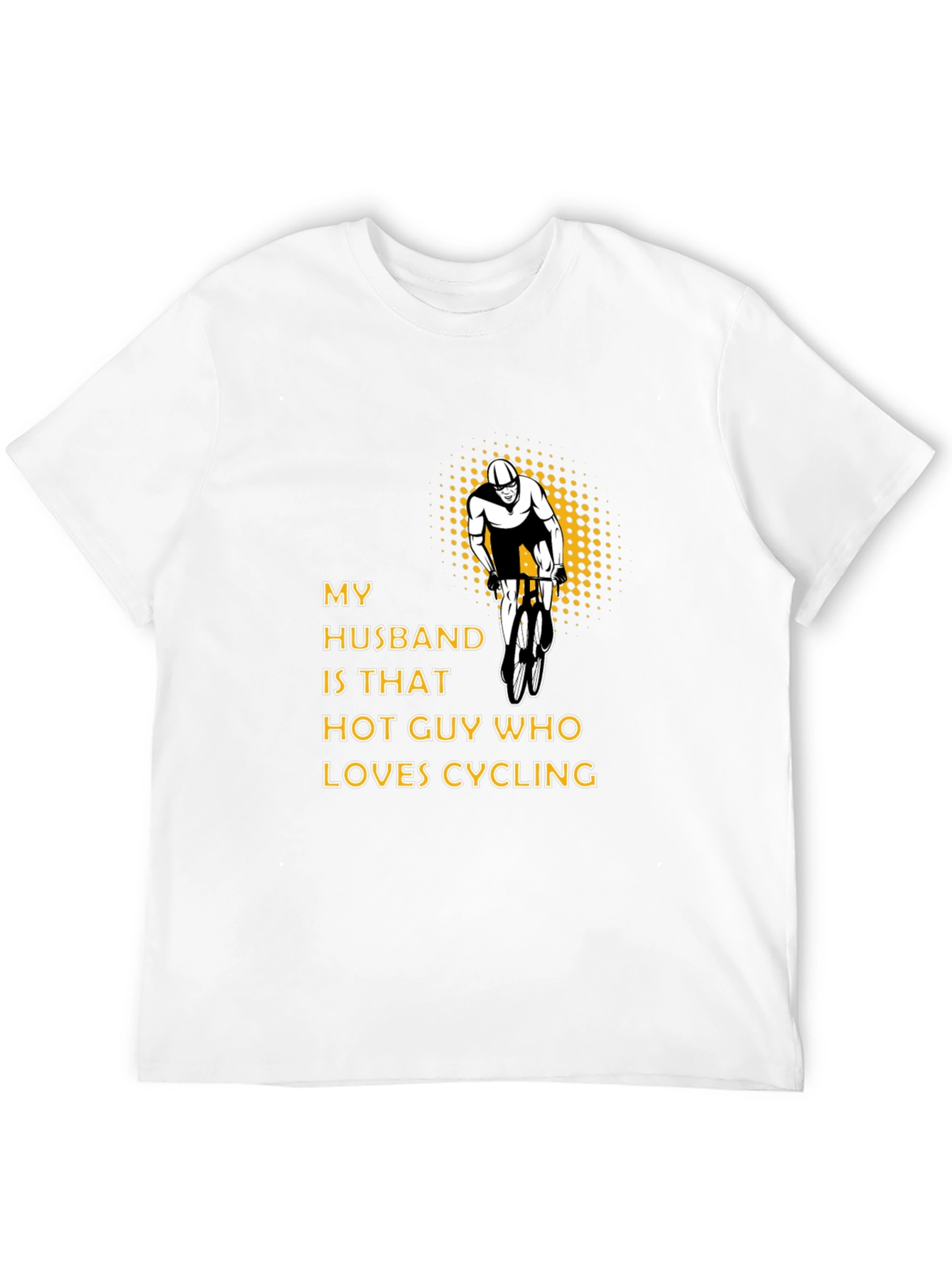 My Husband Loves Cycling Graphic T-Shirt