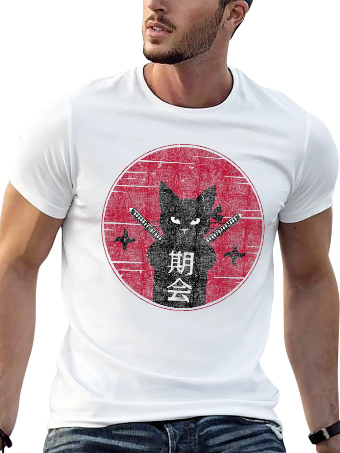 Ninja Cat Graphic T-Shirt