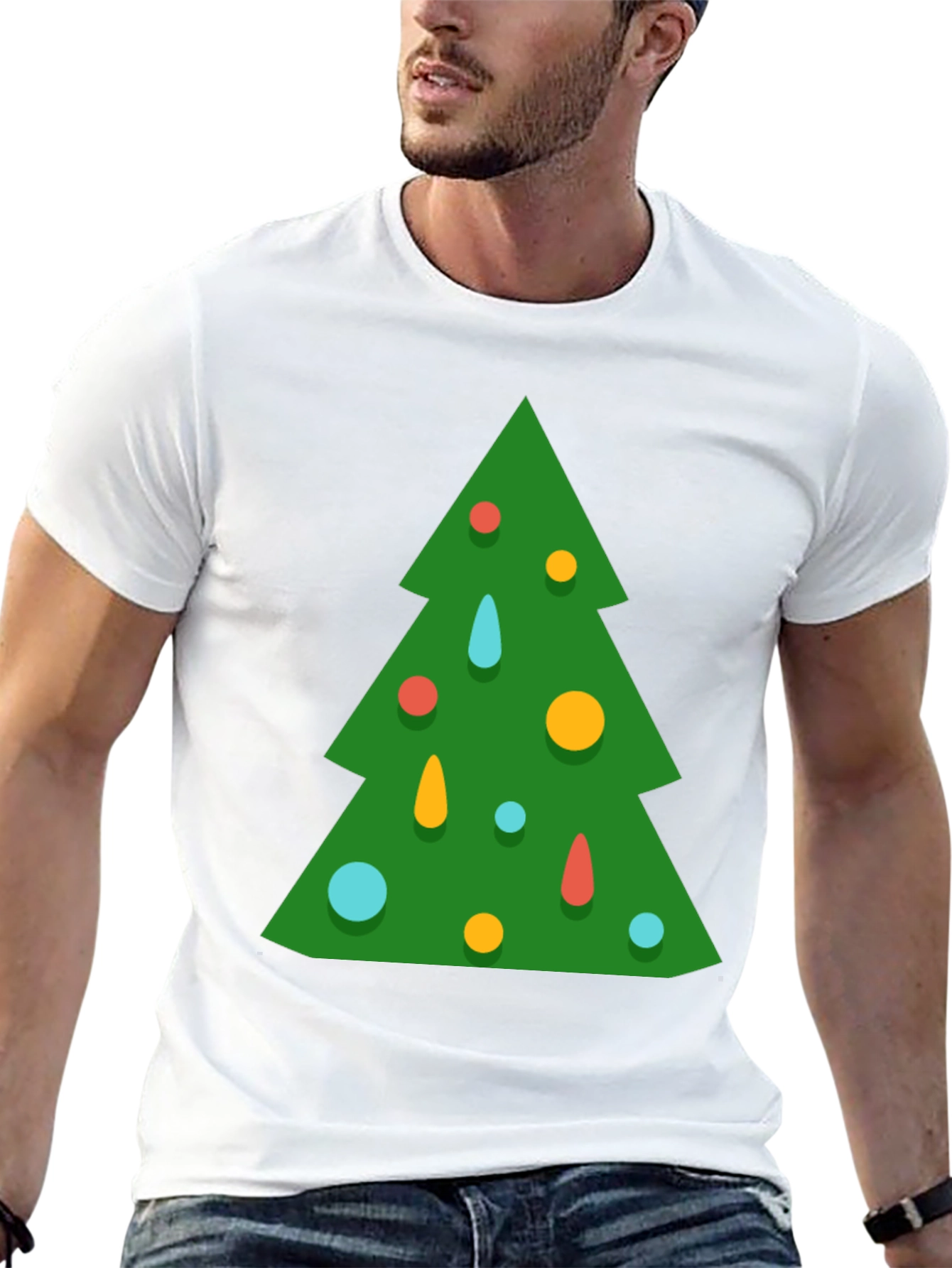 Festive Christmas Tree Graphic Tee - Holiday Style