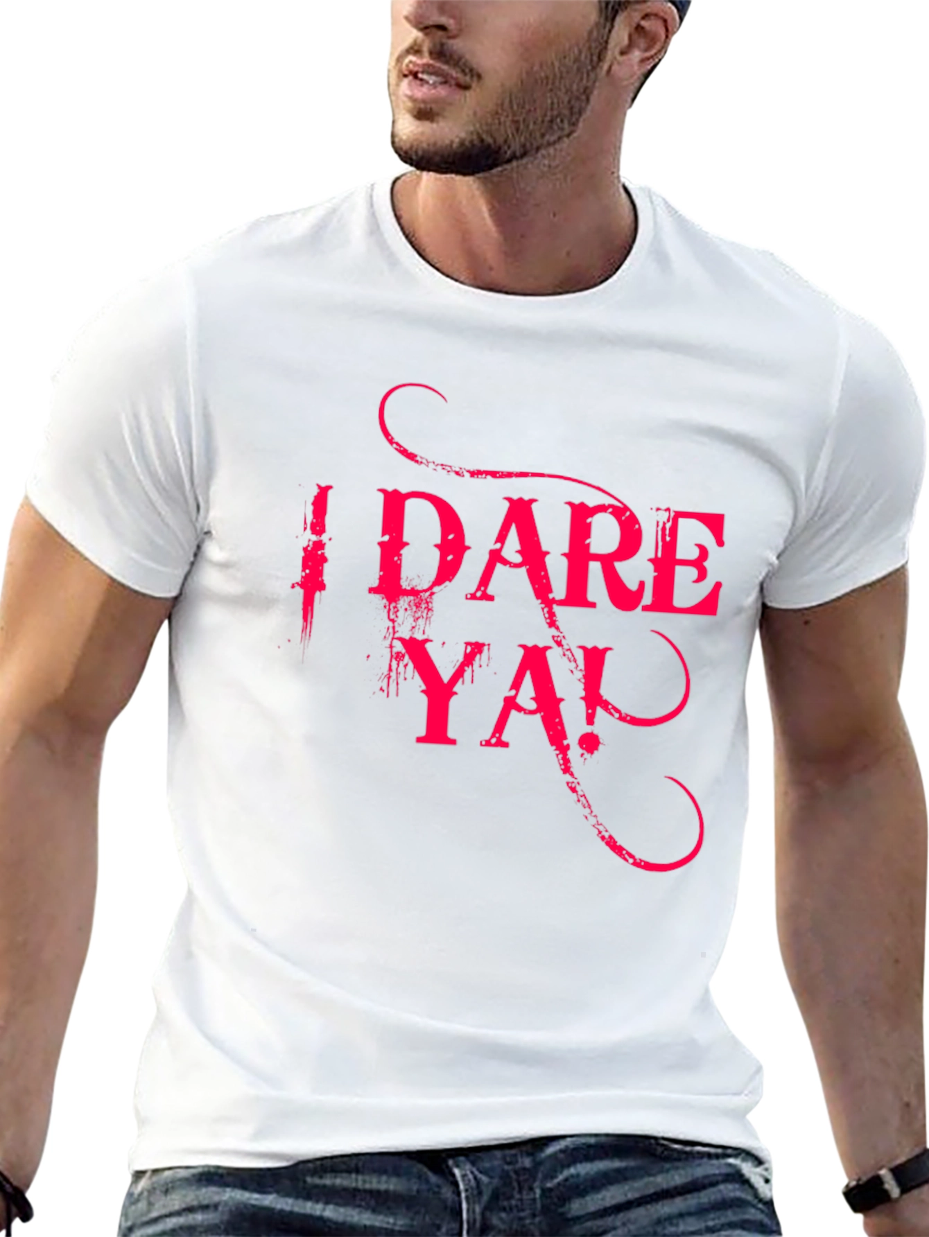 I Dare Ya! Black Graphic Tee