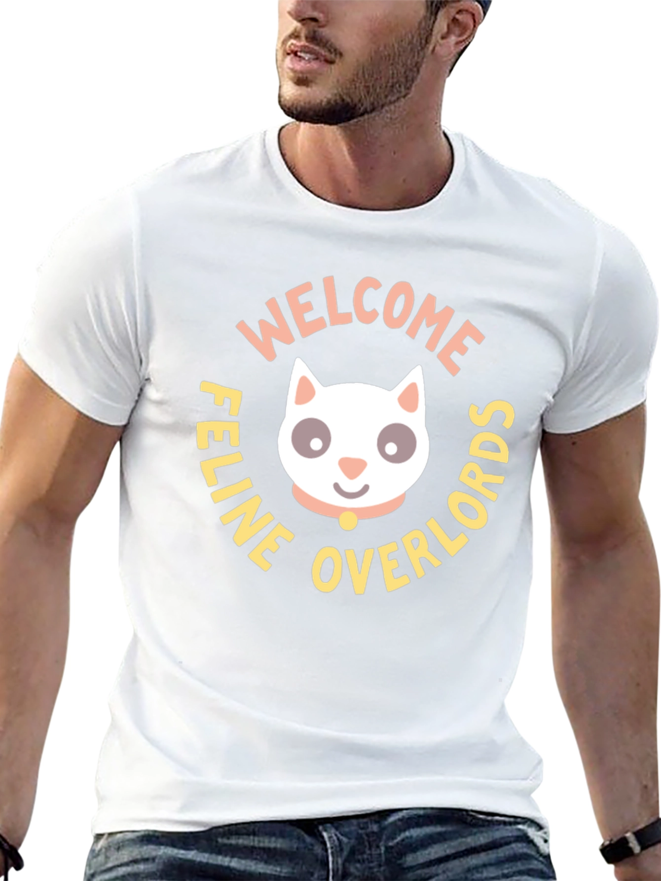 Welcome Feline Overlords T-Shirt - Cat Lover Tee