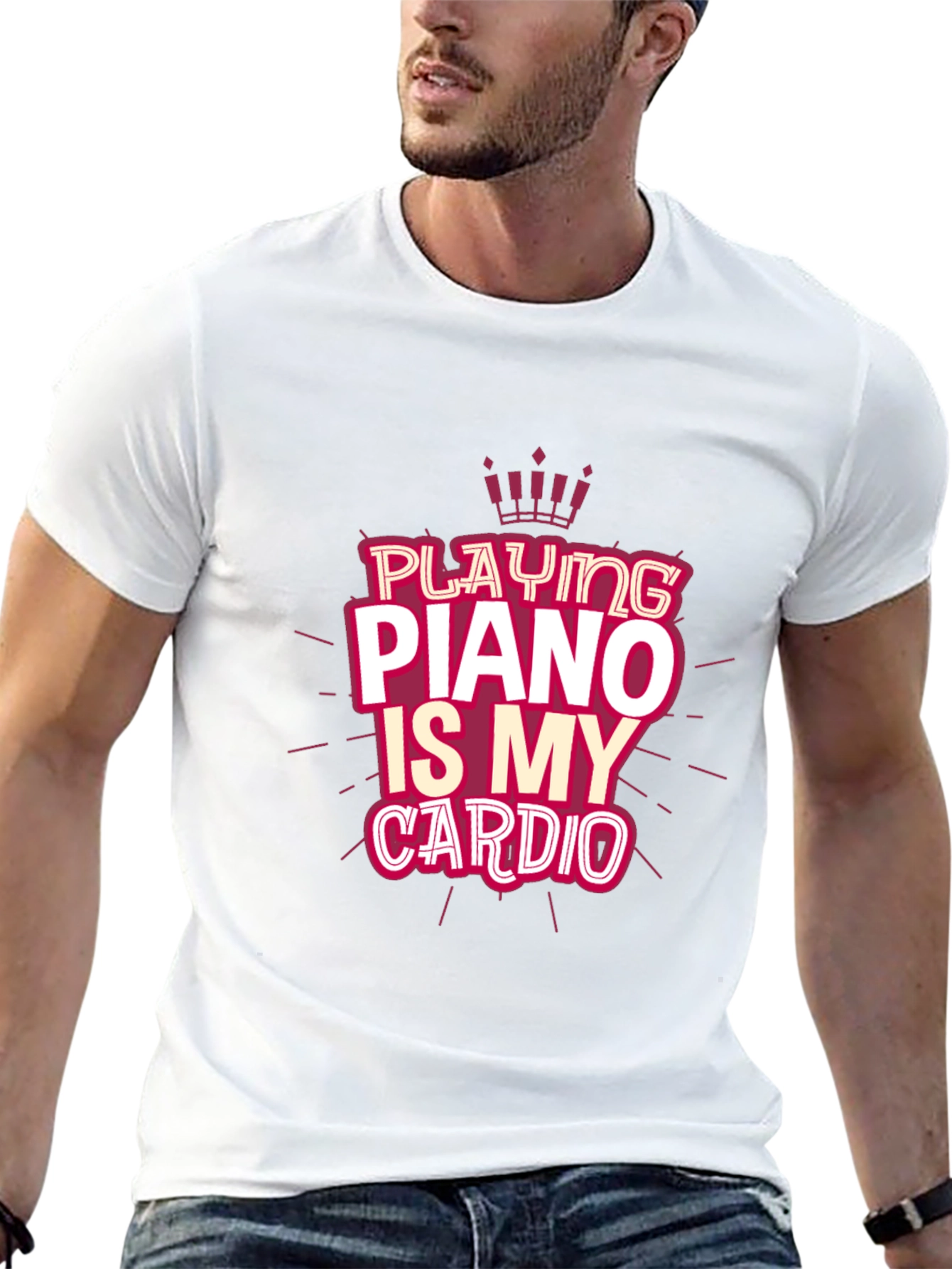 Piano Is My Cardio T-Shirt Musician Tee