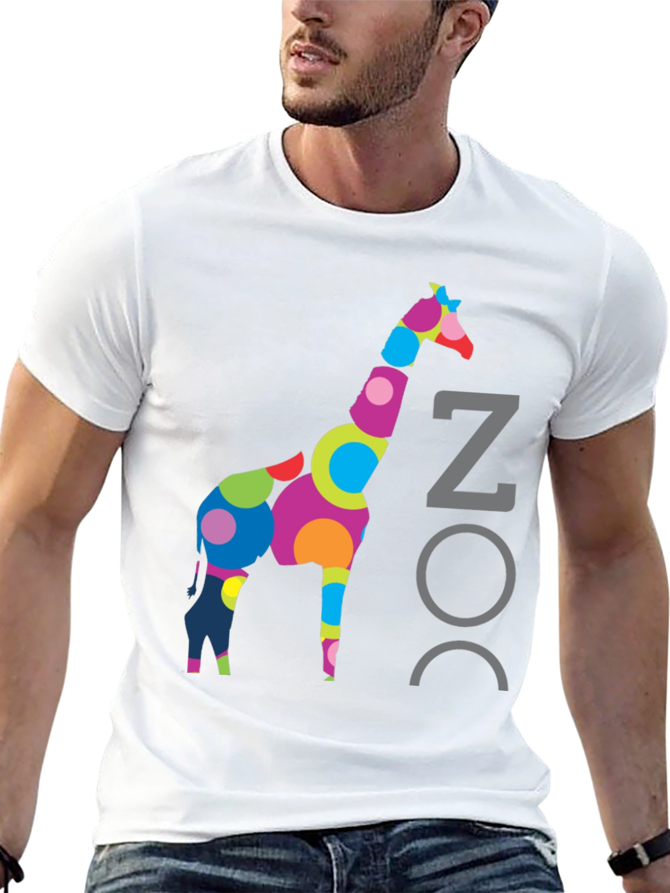 Funky Giraffe Graphic T-Shirt