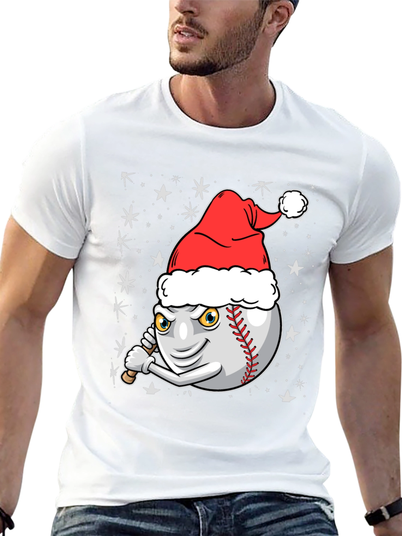 Festive Baseball T-Shirt - Holiday Sports Apparel