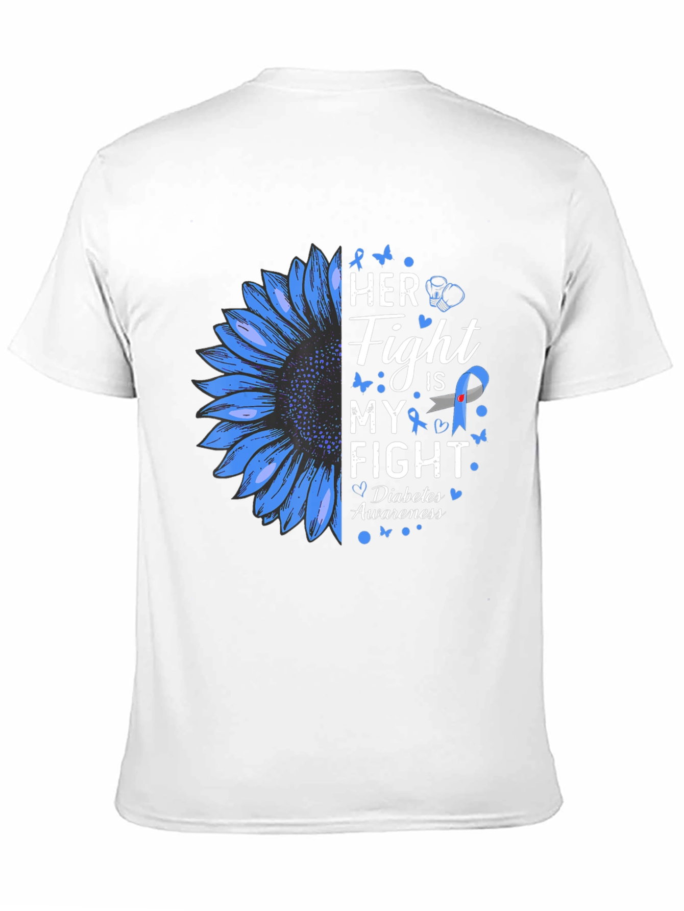Diabetes Awareness T-Shirt - Her Fight is My Fight
