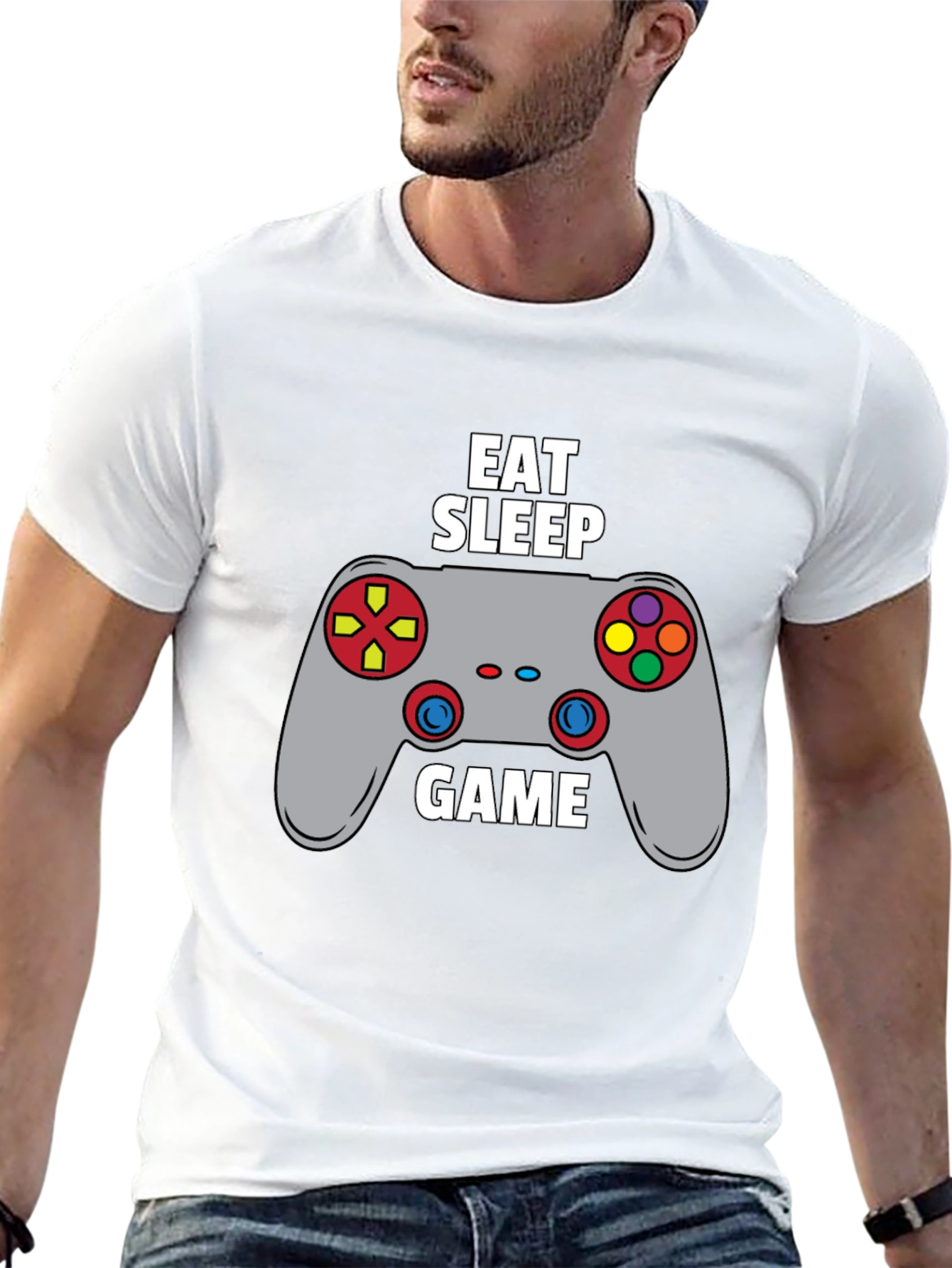 Eat Sleep Game Black T-Shirt | Gamer Life Style
