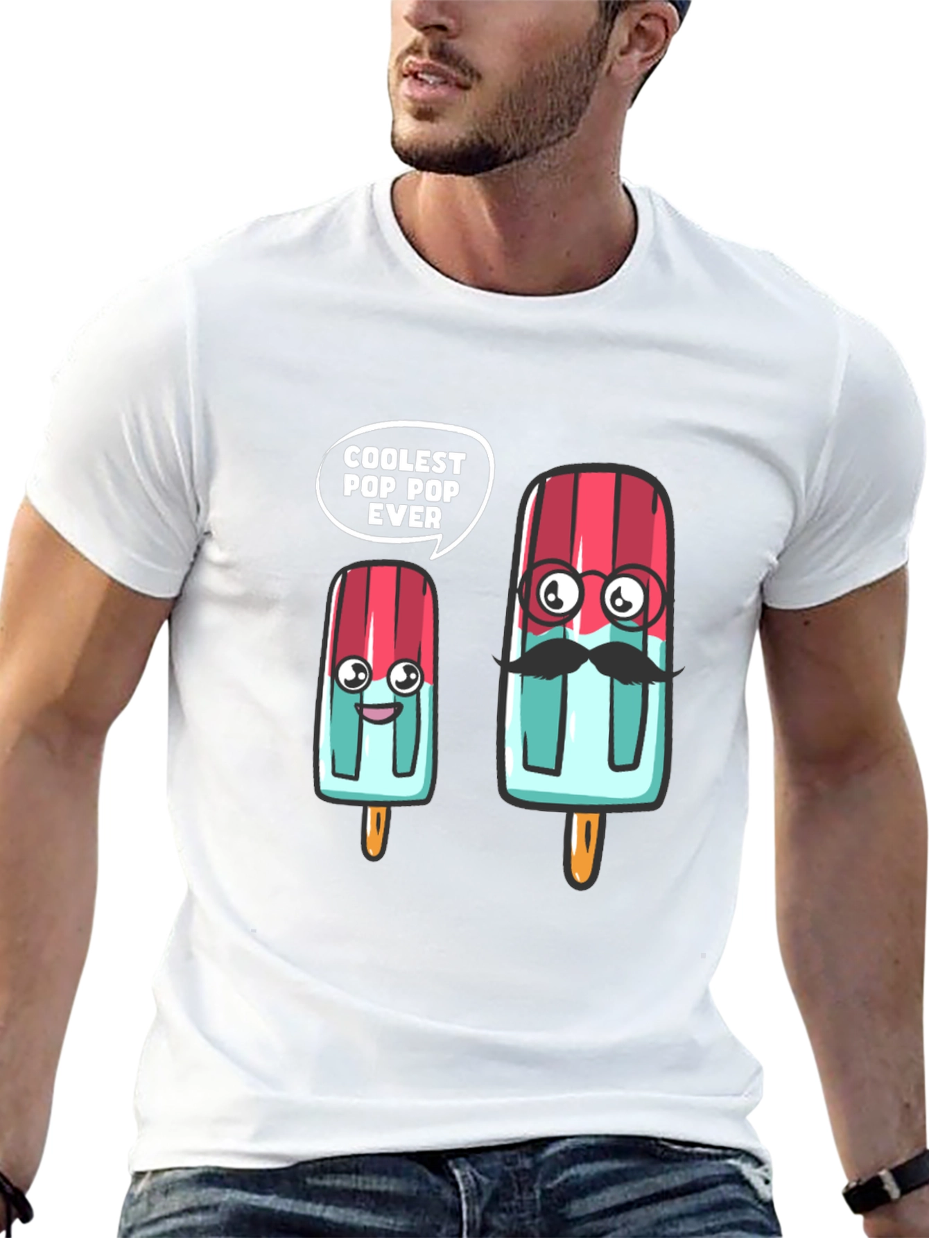 Coolest Pop Pop Ever Black T-Shirt