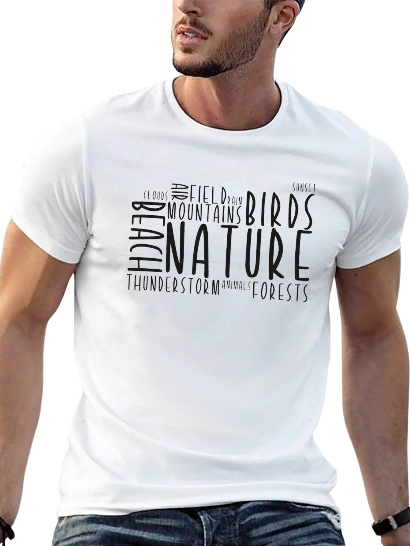 Nature Inspired Graphic Tee - Mens Black T-Shirt