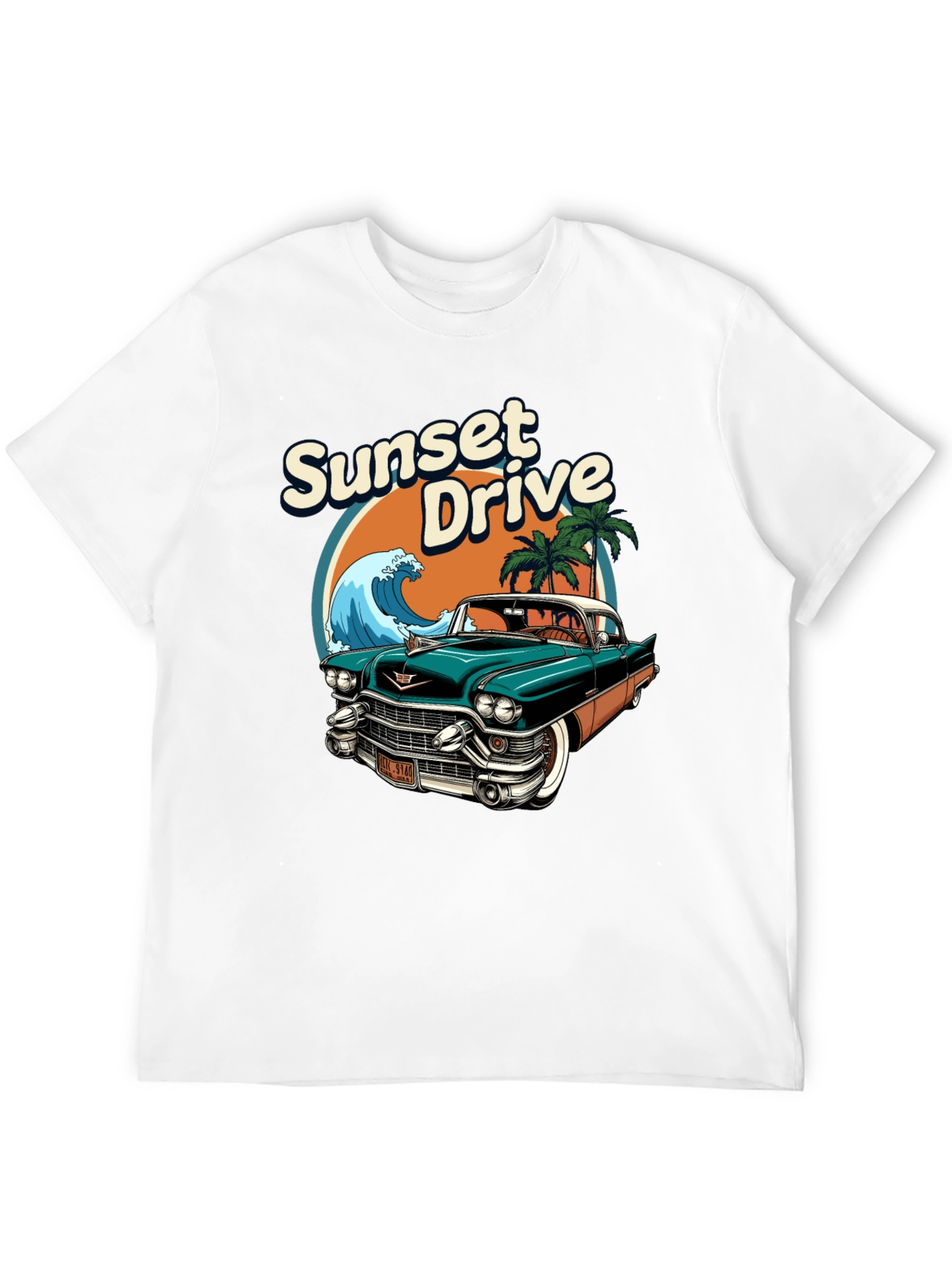 Sunset Drive Classic Car Graphic Tee