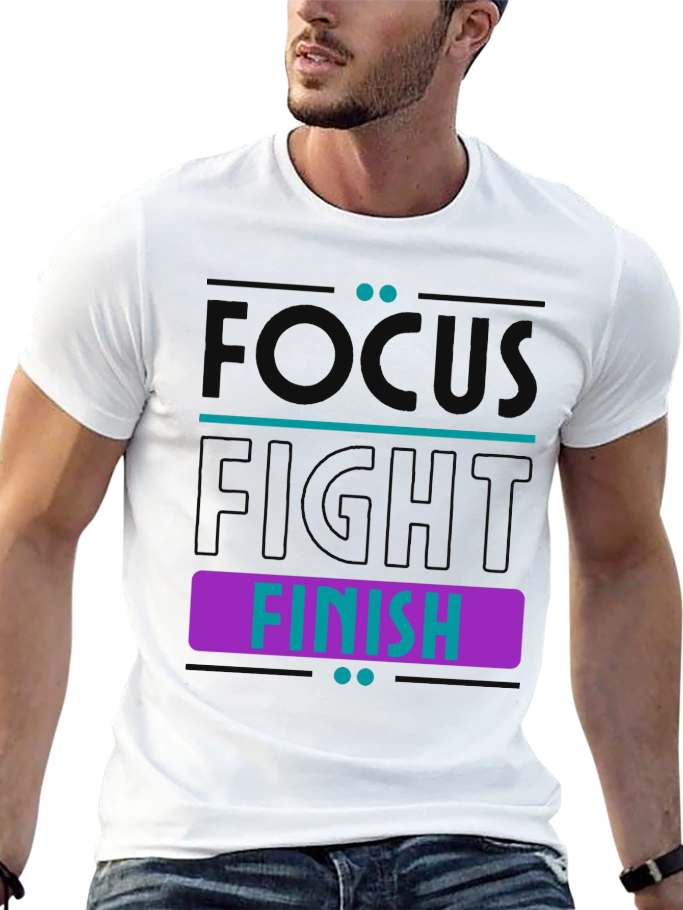 Focus Fight Finish Graphic Tee - Black