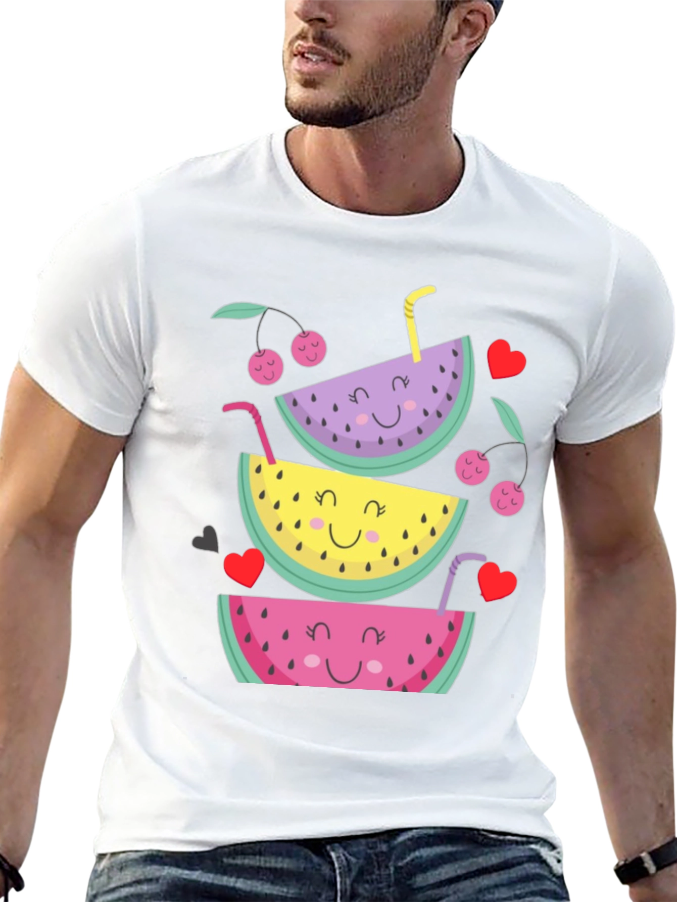 Fruit Stack Graphic Tee - Summer Fun Shirt
