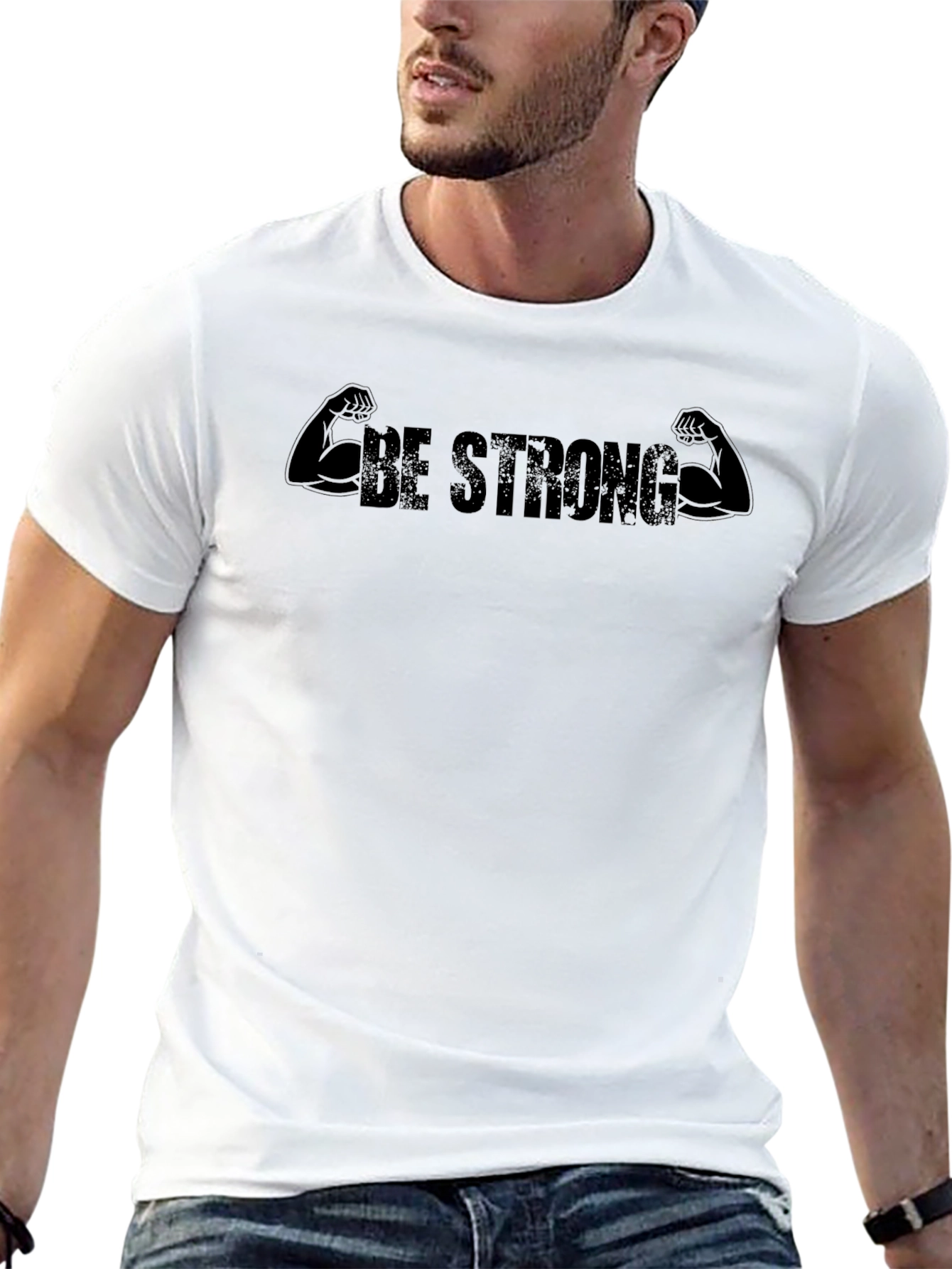 Be Strong Graphic Tee - Black
